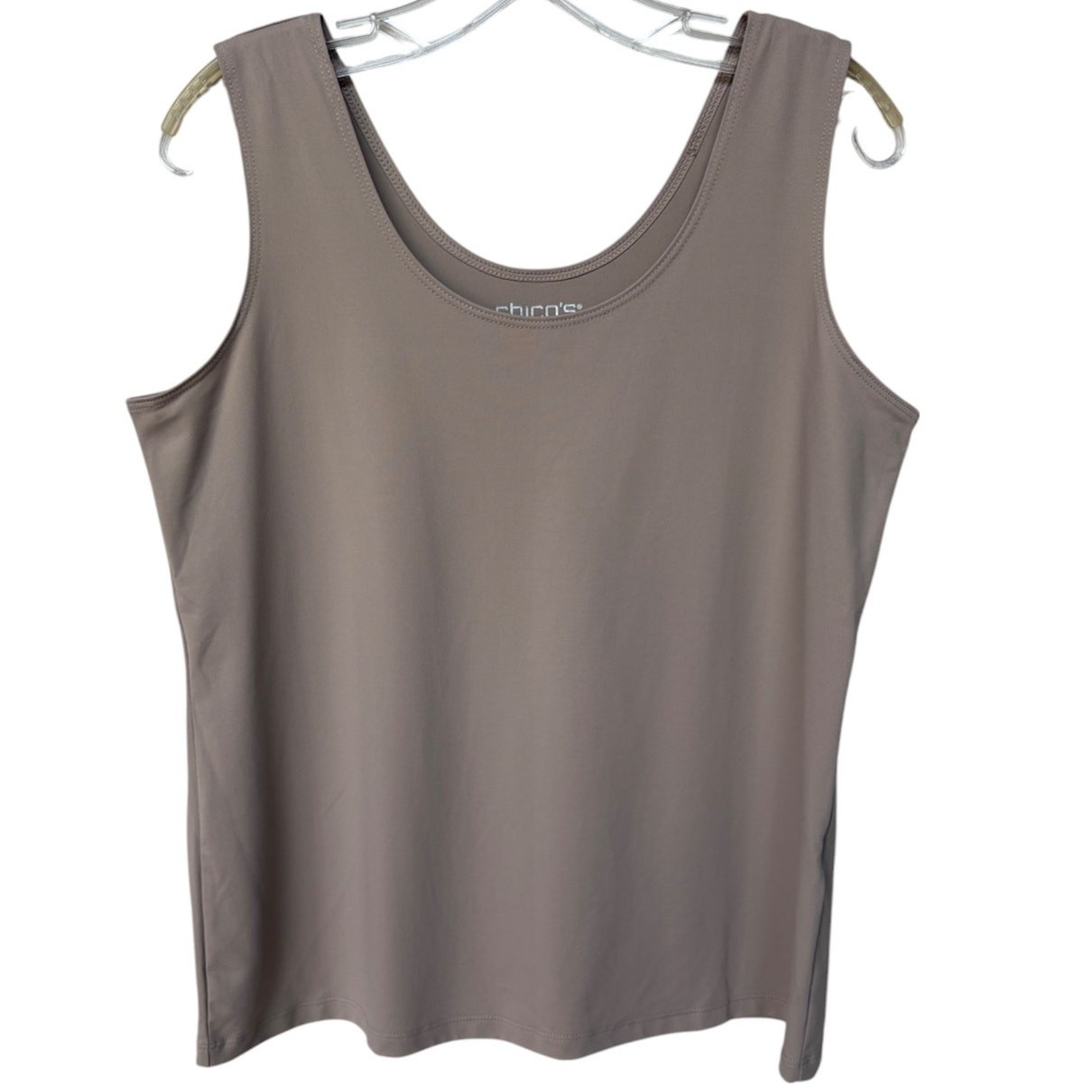 Chicos Neutral Tone Nylon Spandex Blend Foundation – Tank Top size L