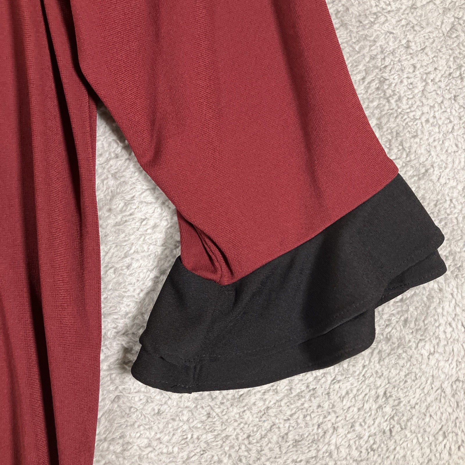 Karl Lagerfeld Burgundy Blouse Womens XL Designer Chic Quiet Luxury Old Money