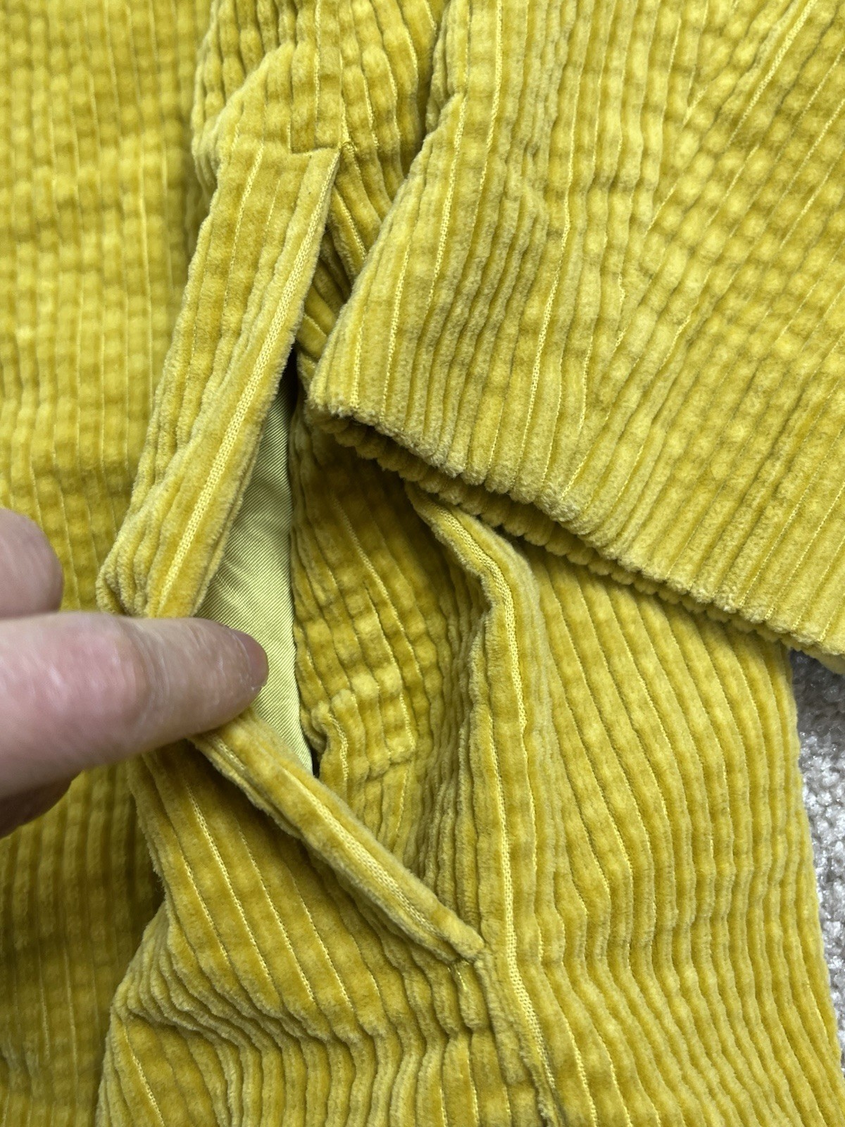 J Jill Shirt Jacket L Mustard Yellow Corduroy Shacket Pockets Button Front