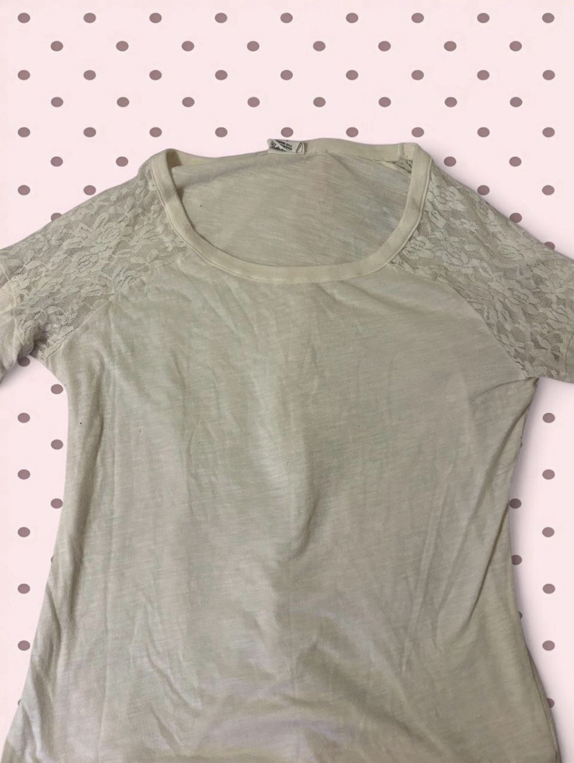 2000s PINK Victoria’s Secret Green Lace Scoop Neck Long Sleeve Top Shirt S/P