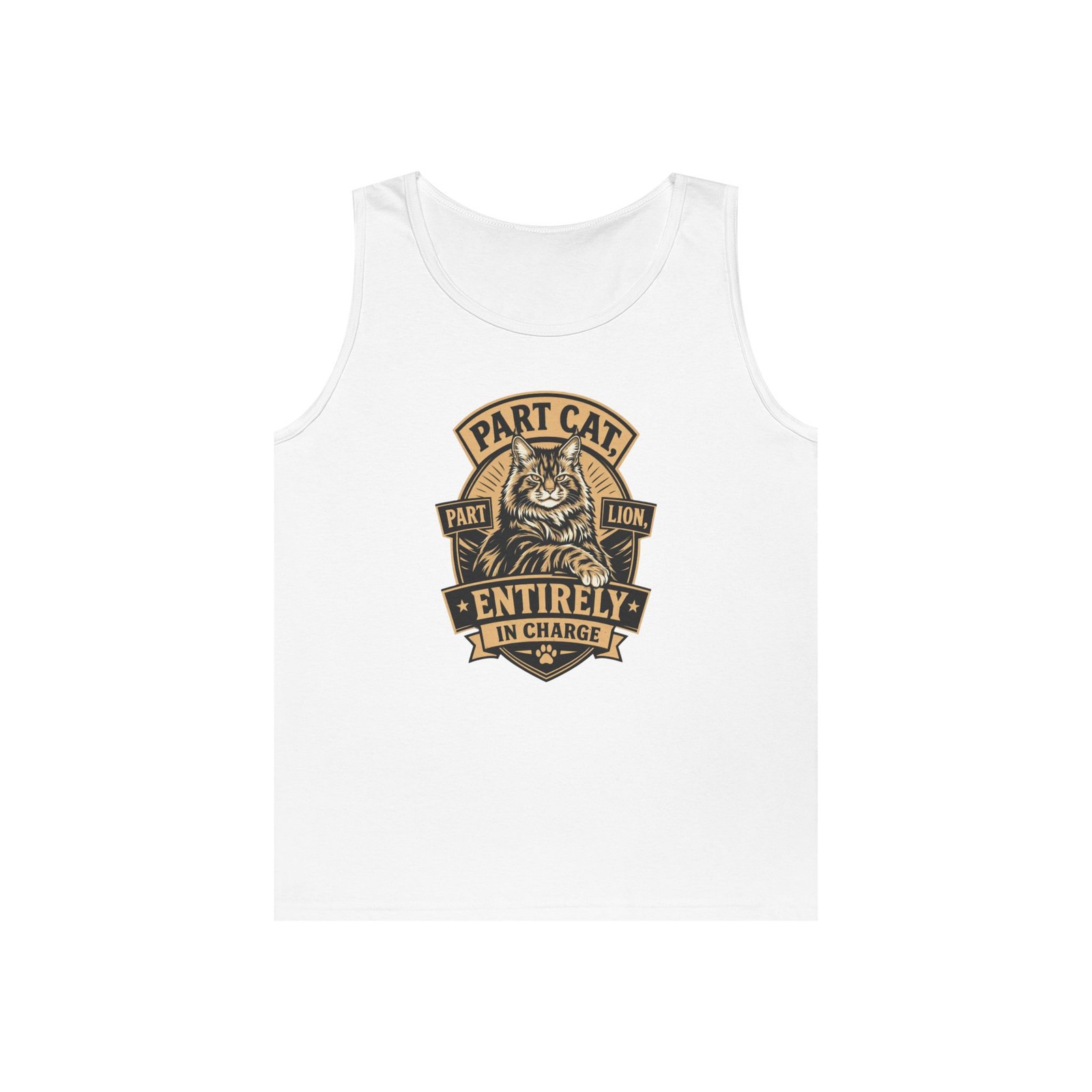 Maine Coon Lion Crest Tank Top Cat King Unisex Made in USA
