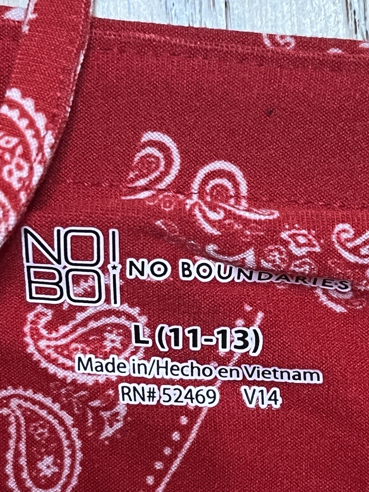 NWT NOBO No Boundaries Large (11-13) Red Bandana Top Padded Cups