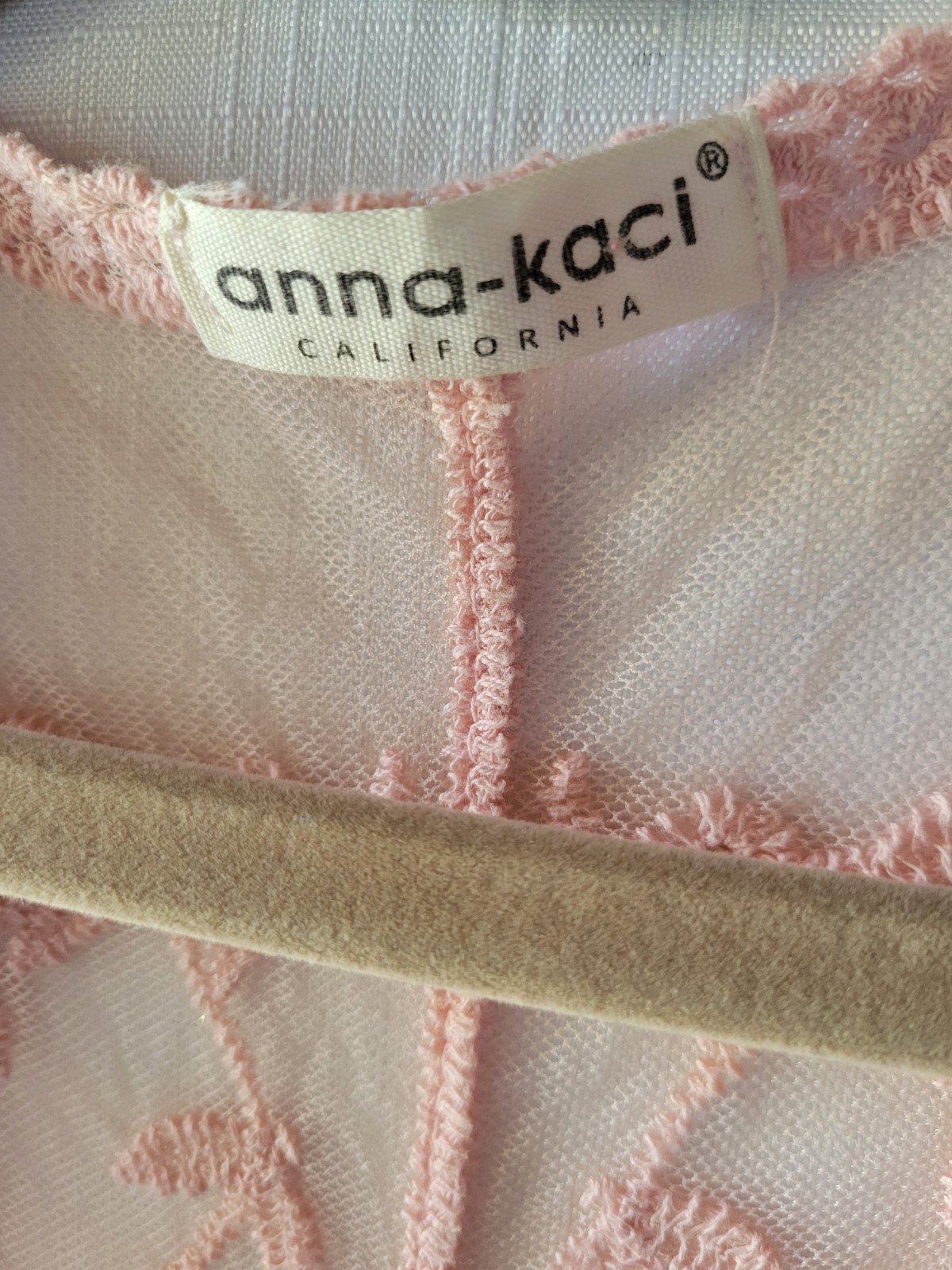 Anna-Kaci Pink Floral Embroidered Lace Kimono Cardigan Open Front Mesh Boho OS