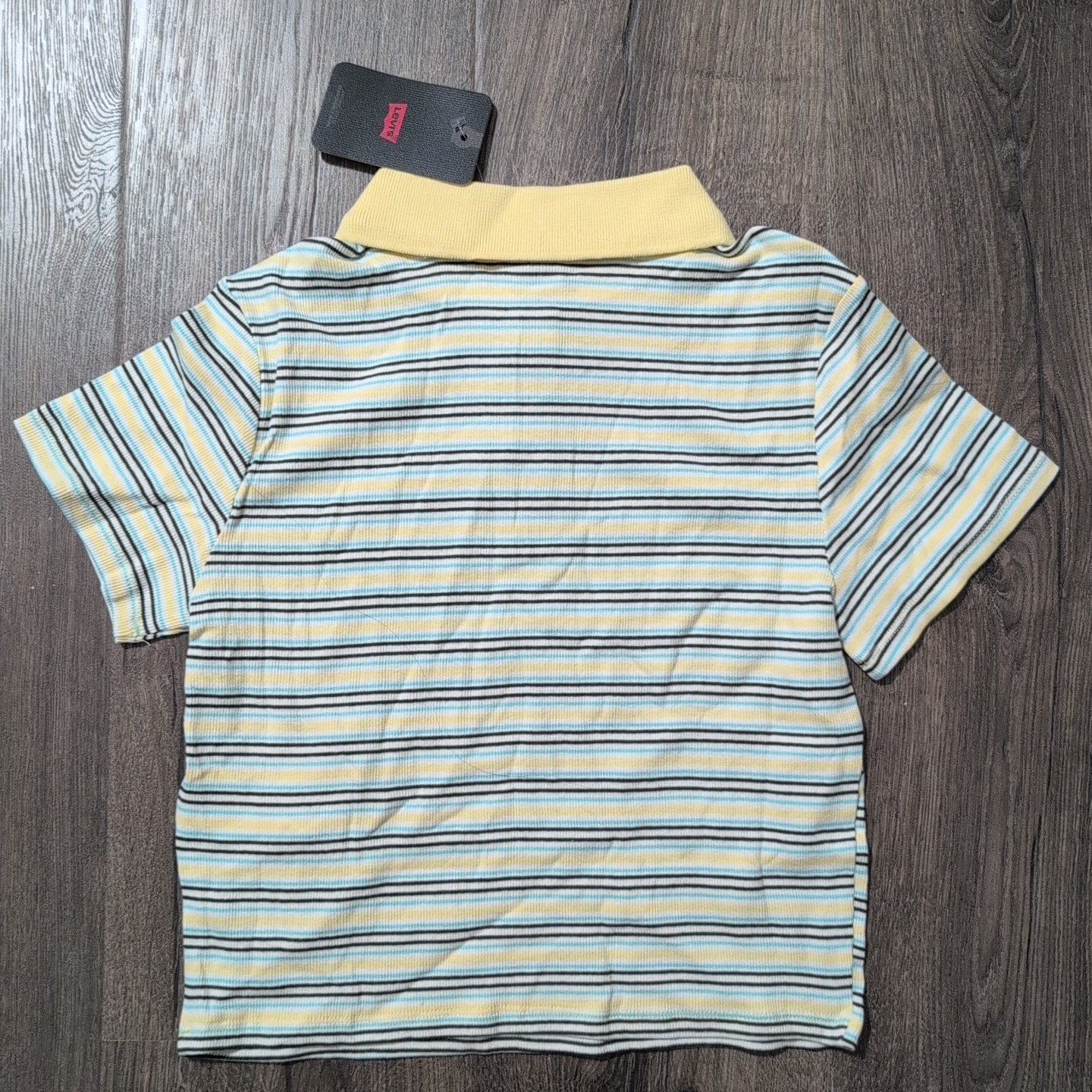 Levi’s Women’s Jeni Cropped Polo T-Shirt Angel Blue/Green B4HP