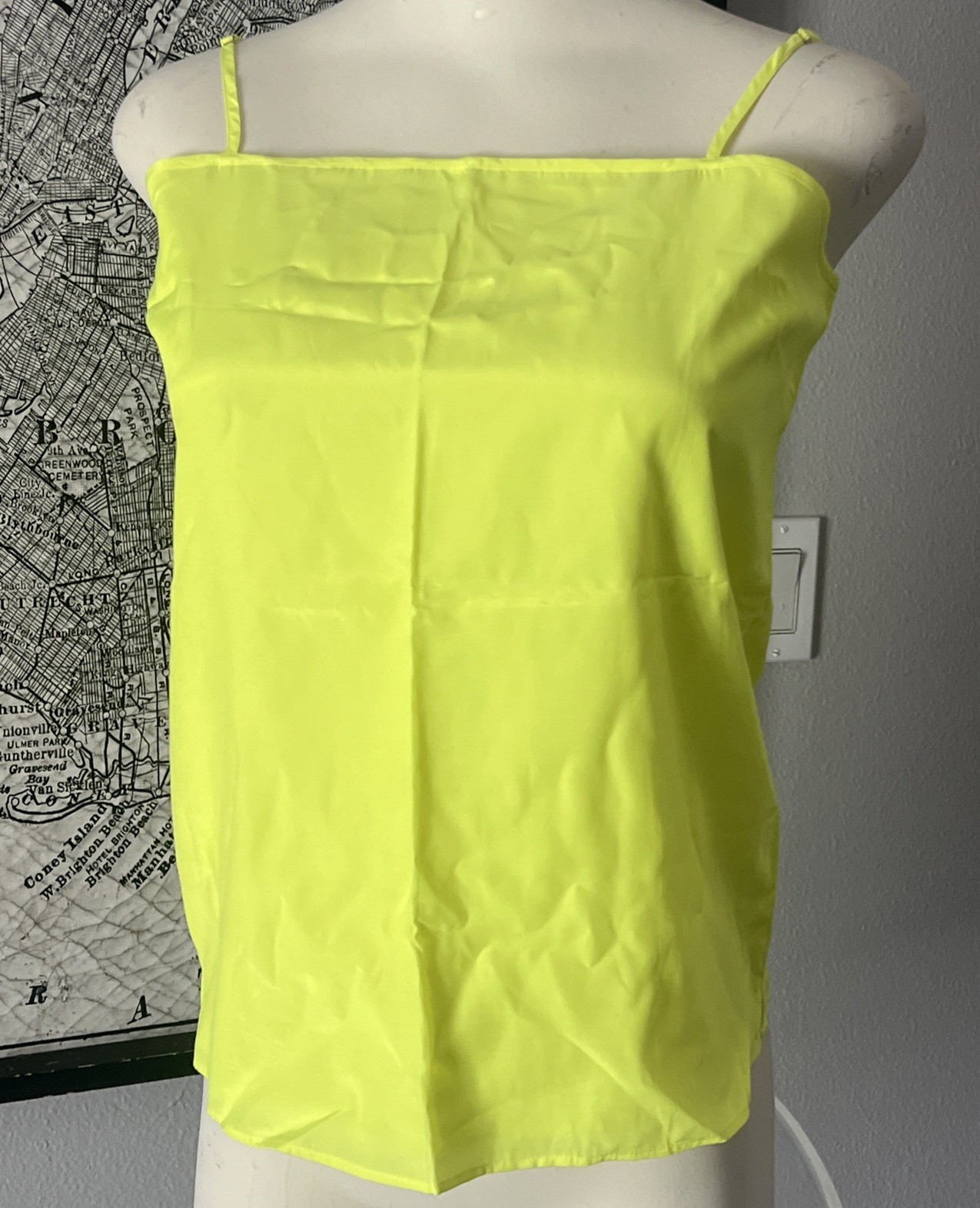 Lou & Grey Neon Yellow Camisole Tank Top Women’s Small NWT Spaghetti Strap