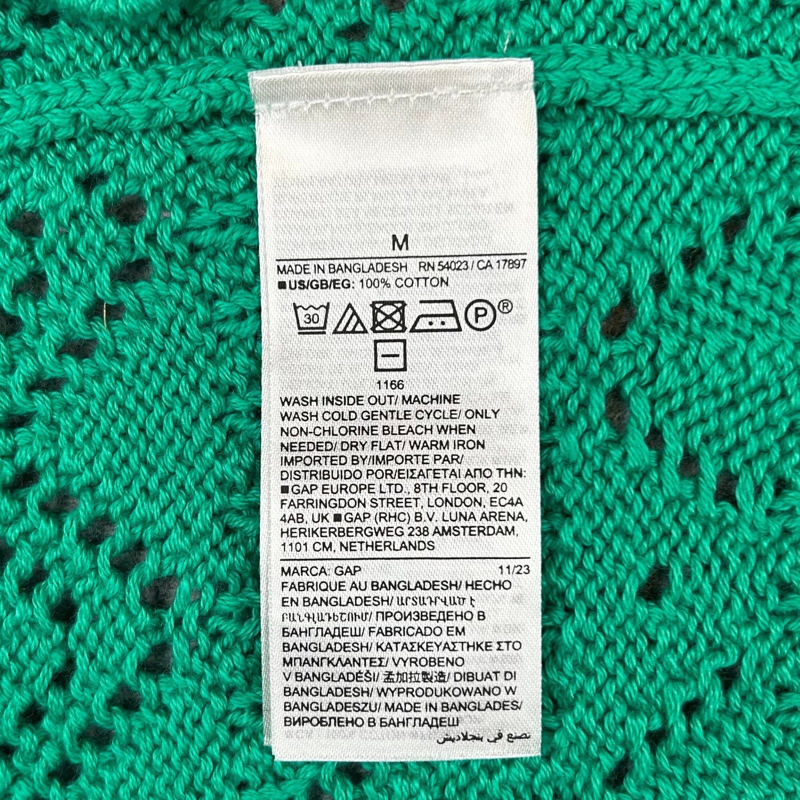 NWT Gap Crochet Knit Green Cropped Halter Tank Y2K 70s Boho Festival Medium