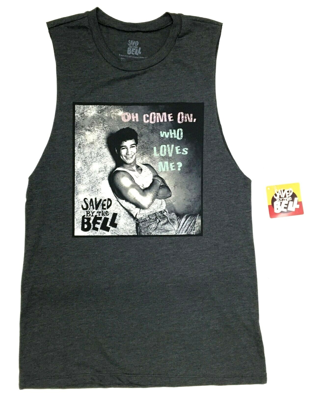 Saved By The Bell A.C. SLATER Girls Women’s Muscle Tee Tank Top T-Shirt NWT