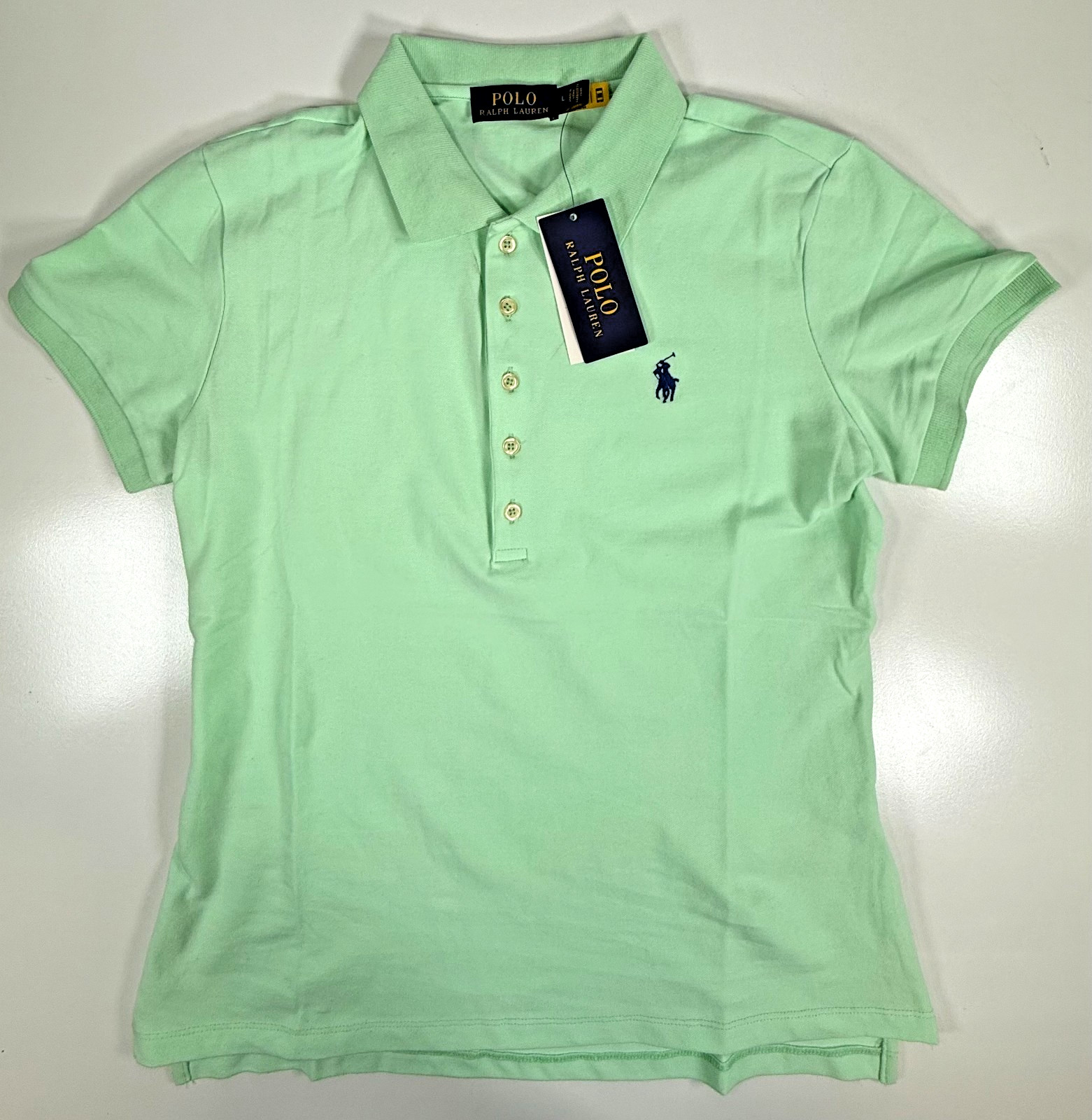 Polo Ralph Lauren Womens Extra Slim Fit Polo Shirt Green