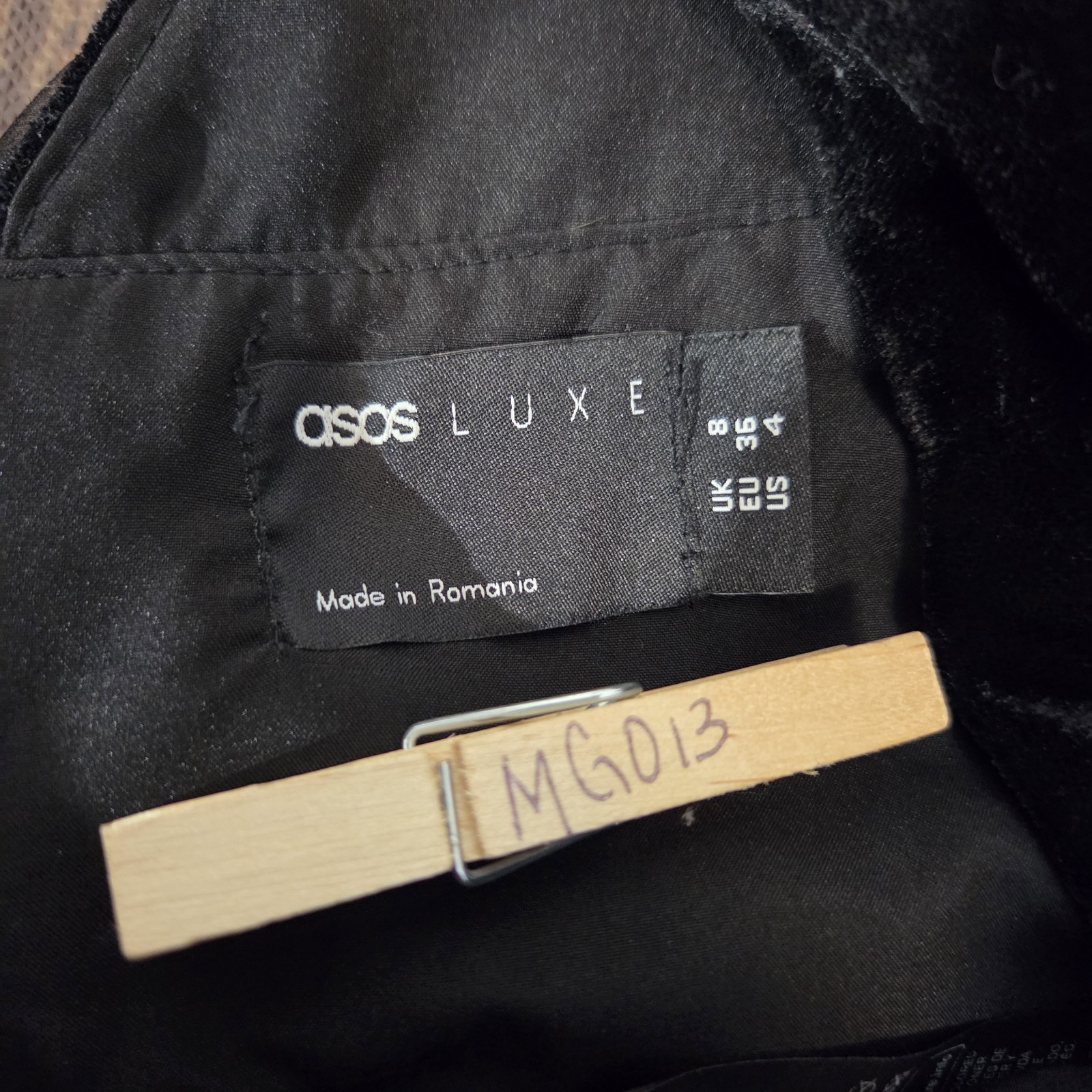 ASOS Luxe Vest Top Women 4 Black Velvet Oversized Bow Whimsigoth Fairy Grunge