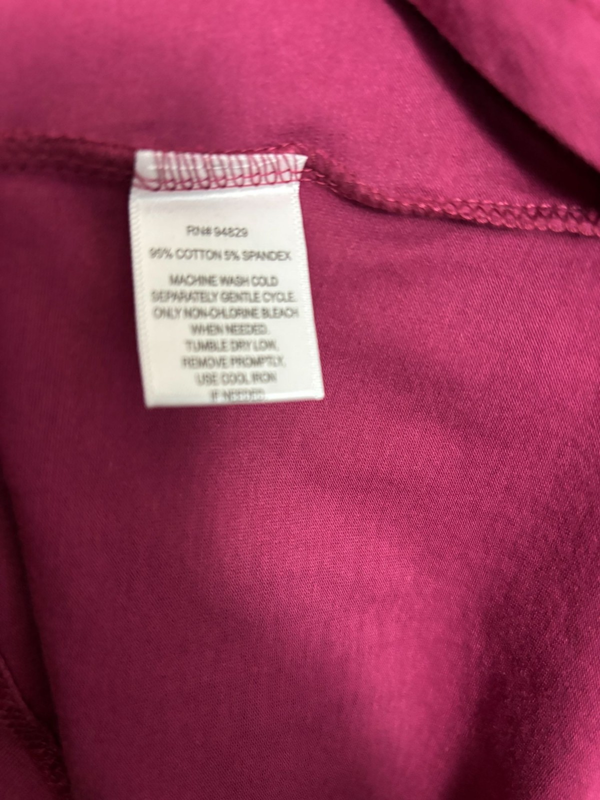 Aveto Juniors’ XL V-Neck Long Sleeve Top Beaujolais Stretchy Cotton Blend NWT’s