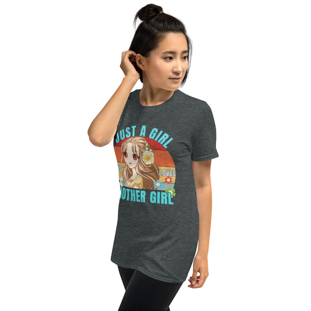 LGBTQ+ Pride T-Shirt: Just A Girl Who Loves Another Girl – Vintage Graphic Tee