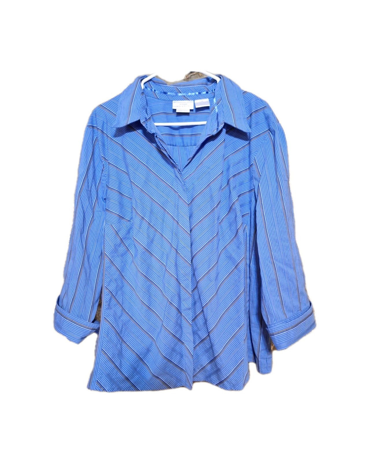 Worthington Stretch Easy Care Womens Size 3X Button Up Work Office Casual Plus