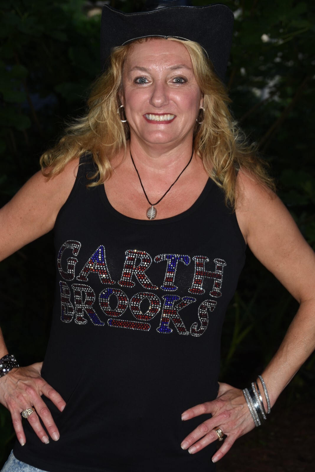 Garth rhinestone bling shirt or sleeveless tank XS S M L XL XXL 1X 2X 3X 4X 5X