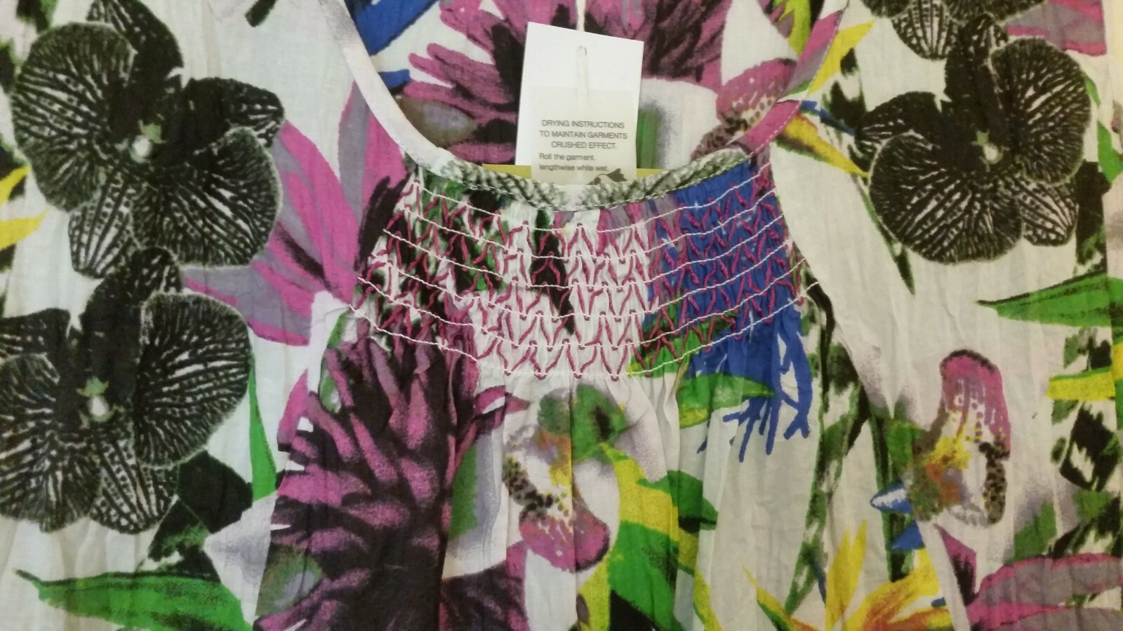 Beautiful Taking Shape Paradise Cotton Tunic With Crushed Effect Pockets BNWT