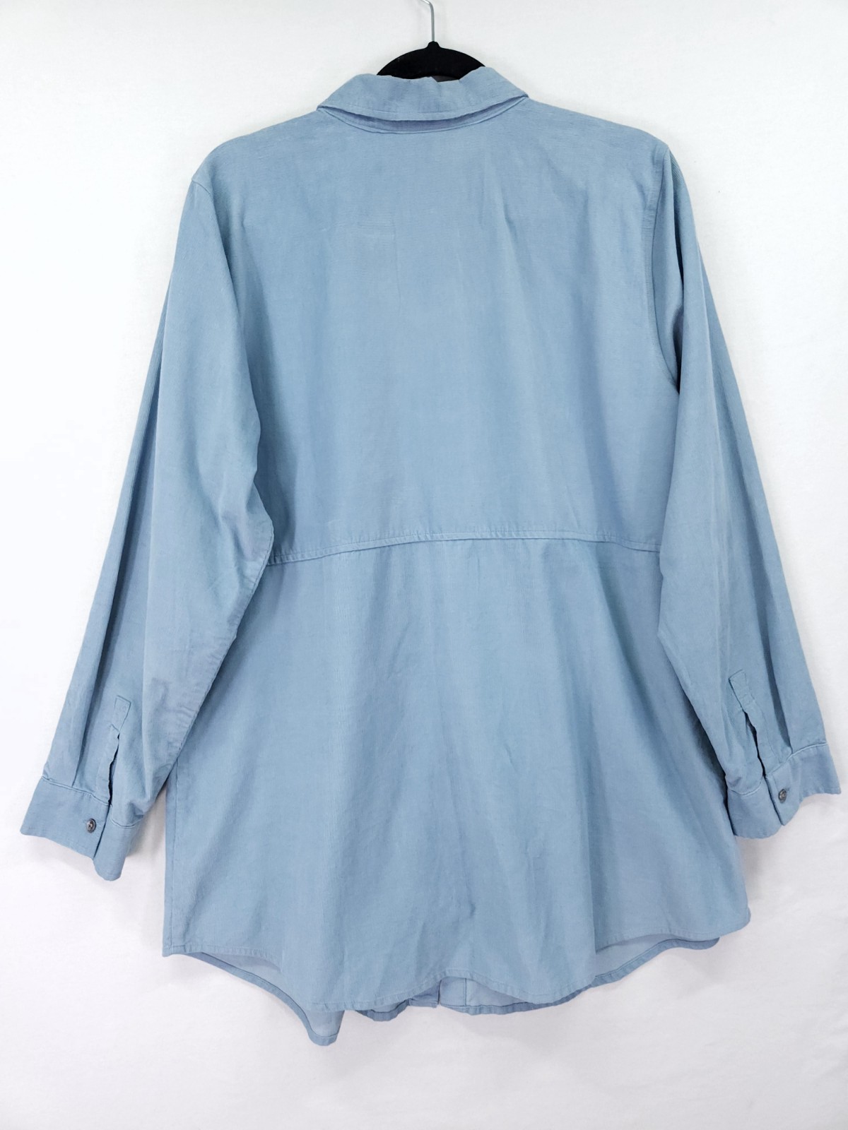 J. Jill Corduroy Pullover Tunic Shirt Womens XL Dusty Blue Long Sleeve Lagen