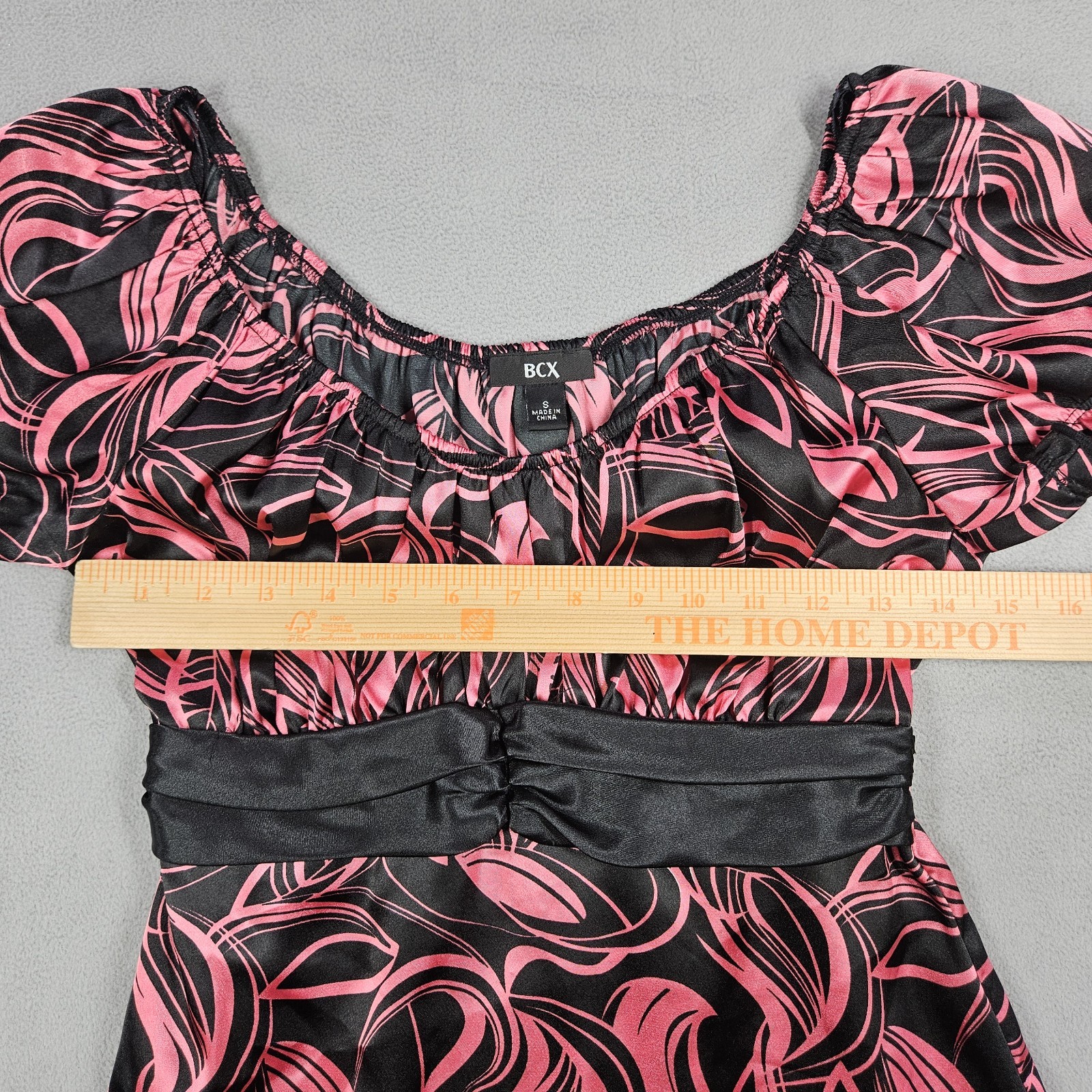 Y2K BCX Babydoll Top Womens S Satin Tie Back Dark Fairy Whimsigoth Romantic