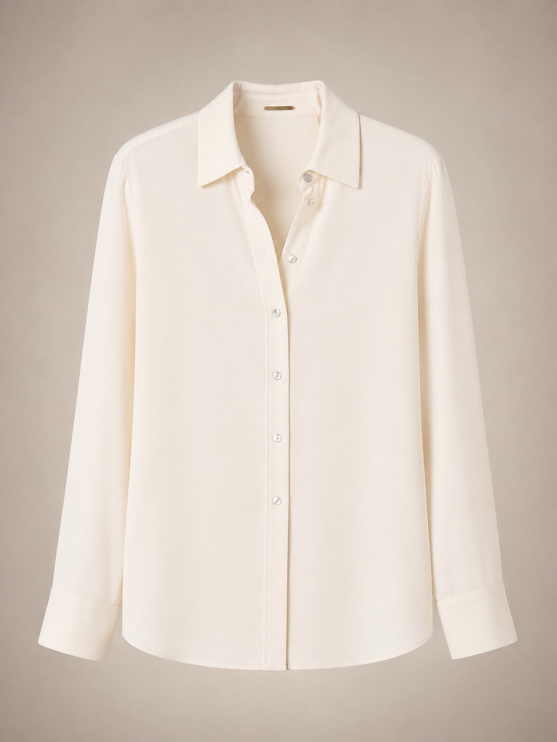 Elie Tahari Women Ivory Long Sleeve Blouse L