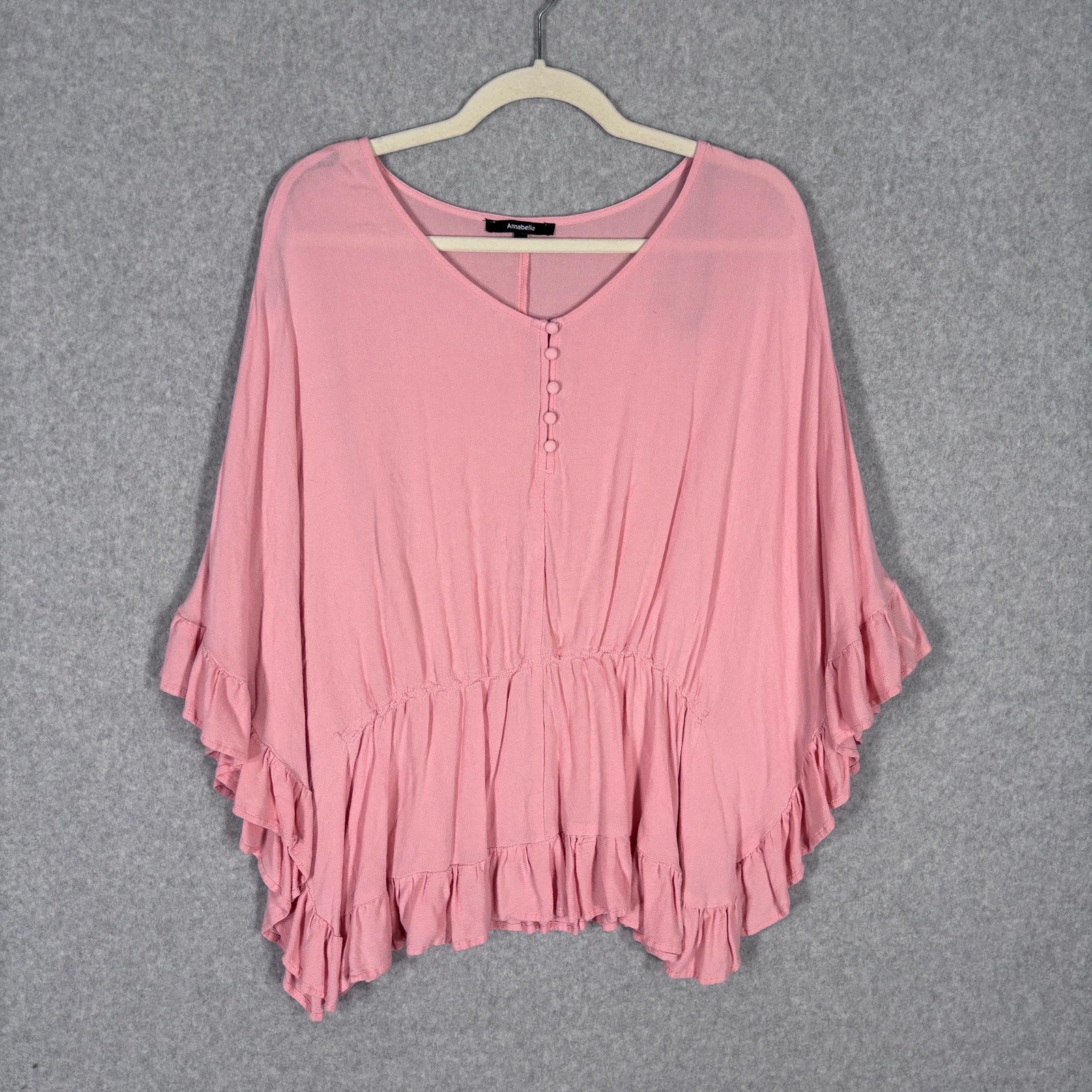 Annabelle Top Large Tiered Flowy Poncho Coquette Feminine Resort Festival Boho