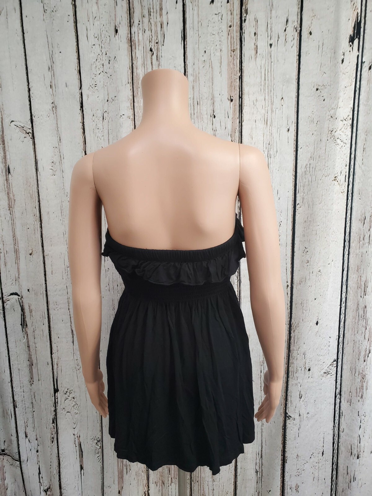 Women’s Medium Julie’s Closet Black Jersey Strapless Tube Top Blouse Shirt