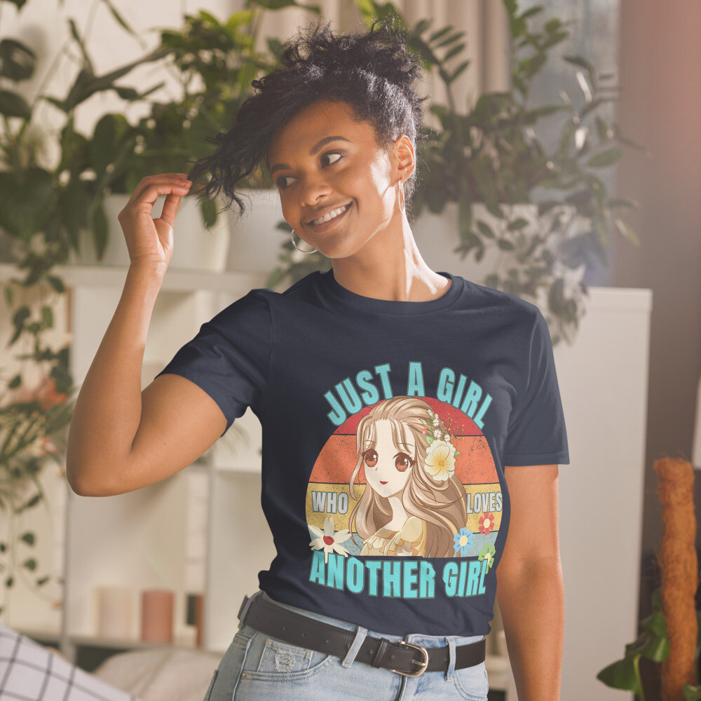 LGBTQ+ Pride T-Shirt: Just A Girl Who Loves Another Girl – Vintage Graphic Tee