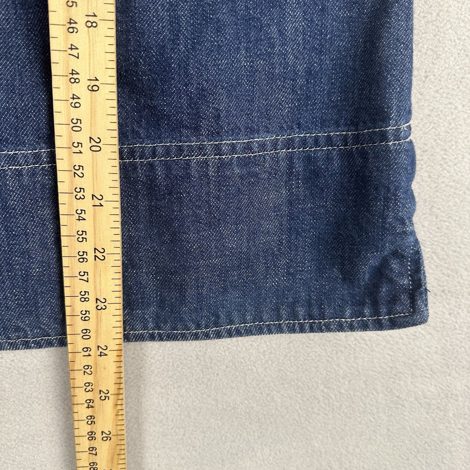Free Assembly Sleeveless Denim Top Women’s XS Blue Dark Wash Round Neck Western