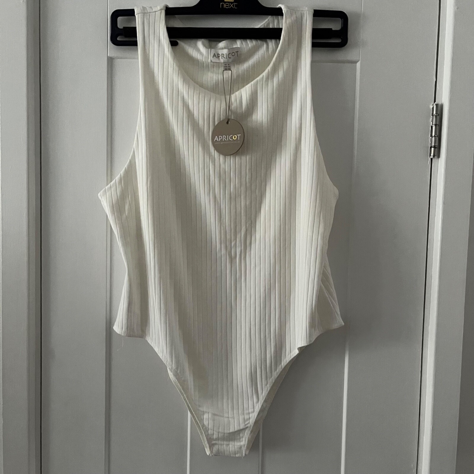 Apricot Size 16 Cream Ribbed Sleeveless Bodysuit BNWT