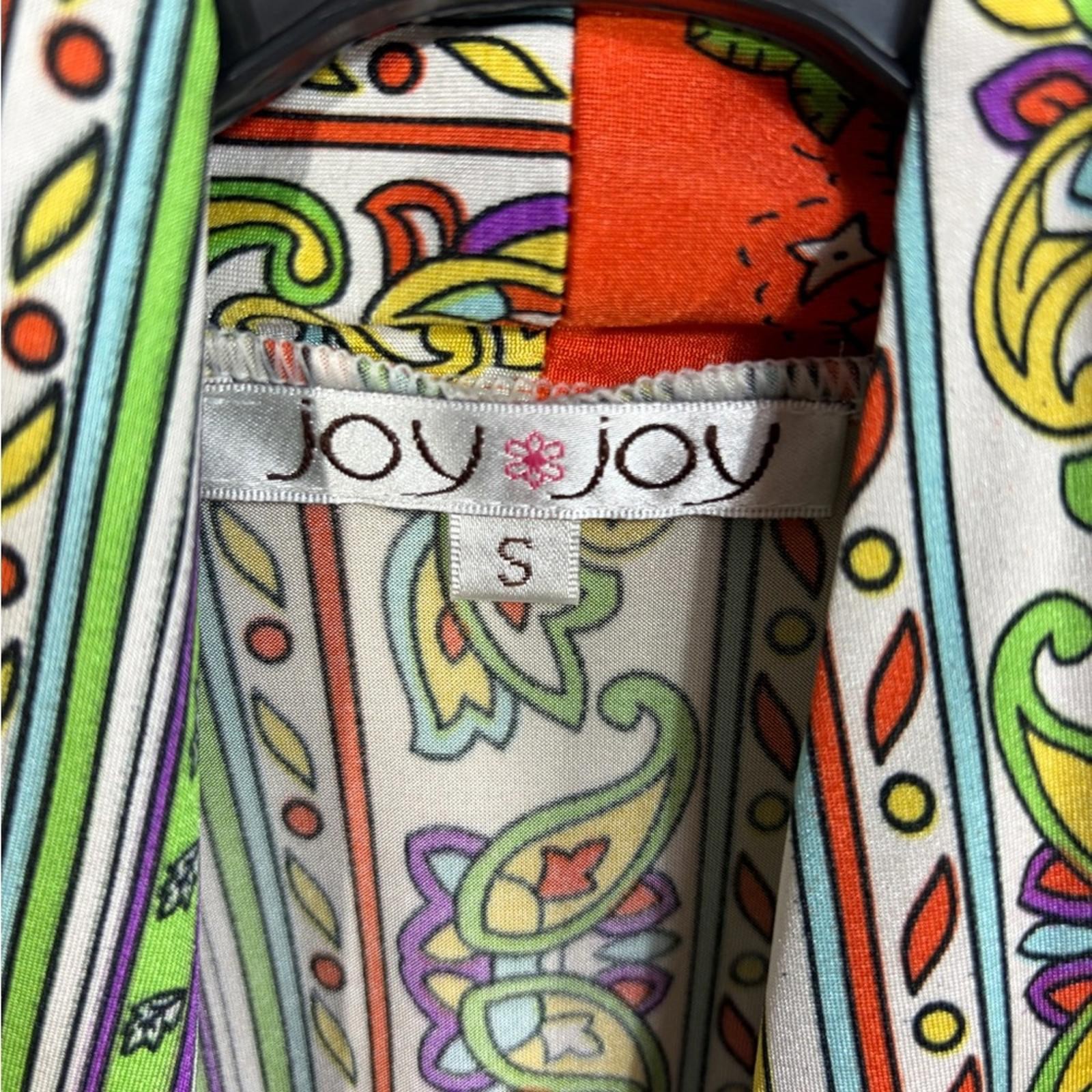 Joy Joy Halter Top Paisley Pattern Colorful Silky Feel Size Small Sleeveless