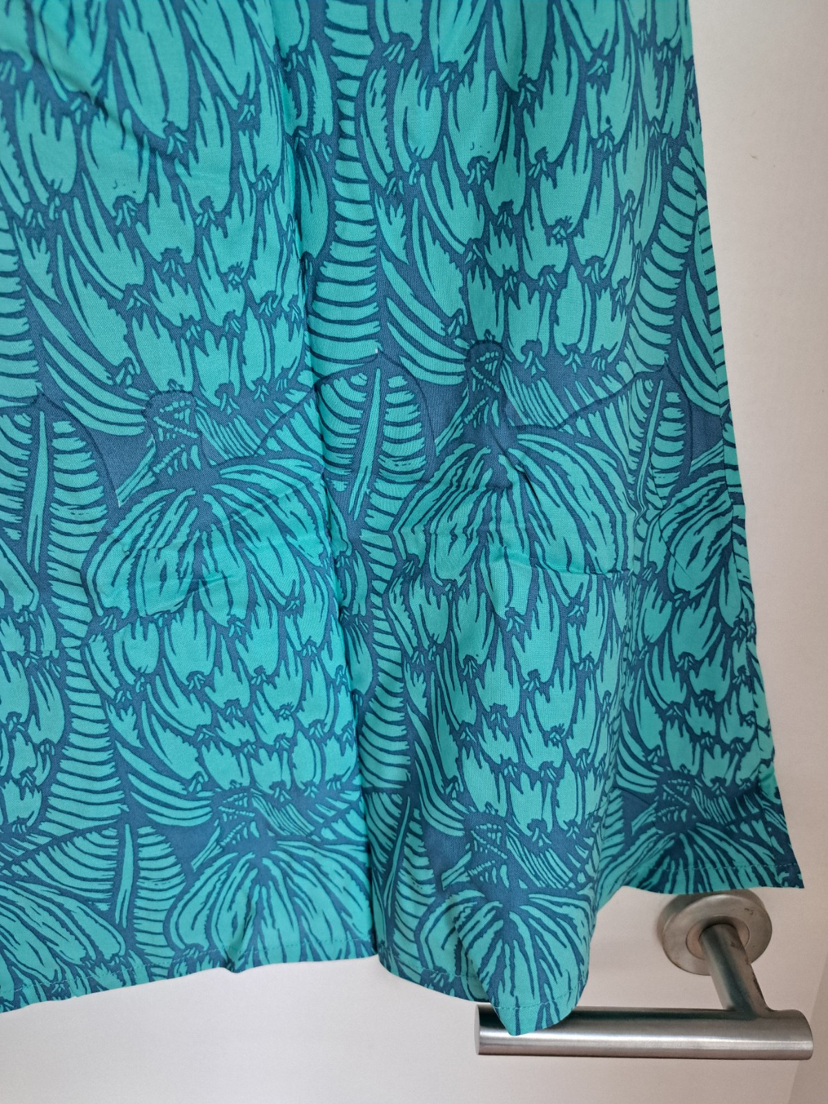 Mambo Goddess Tunic Dress Top UK12 Racerback Banana Floaty Blue BNWT