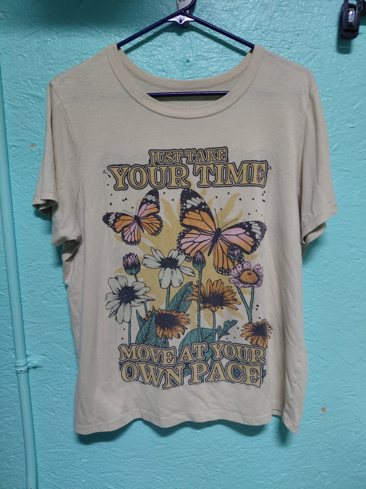 Monarch Butterfly T Shirt, Size Medium