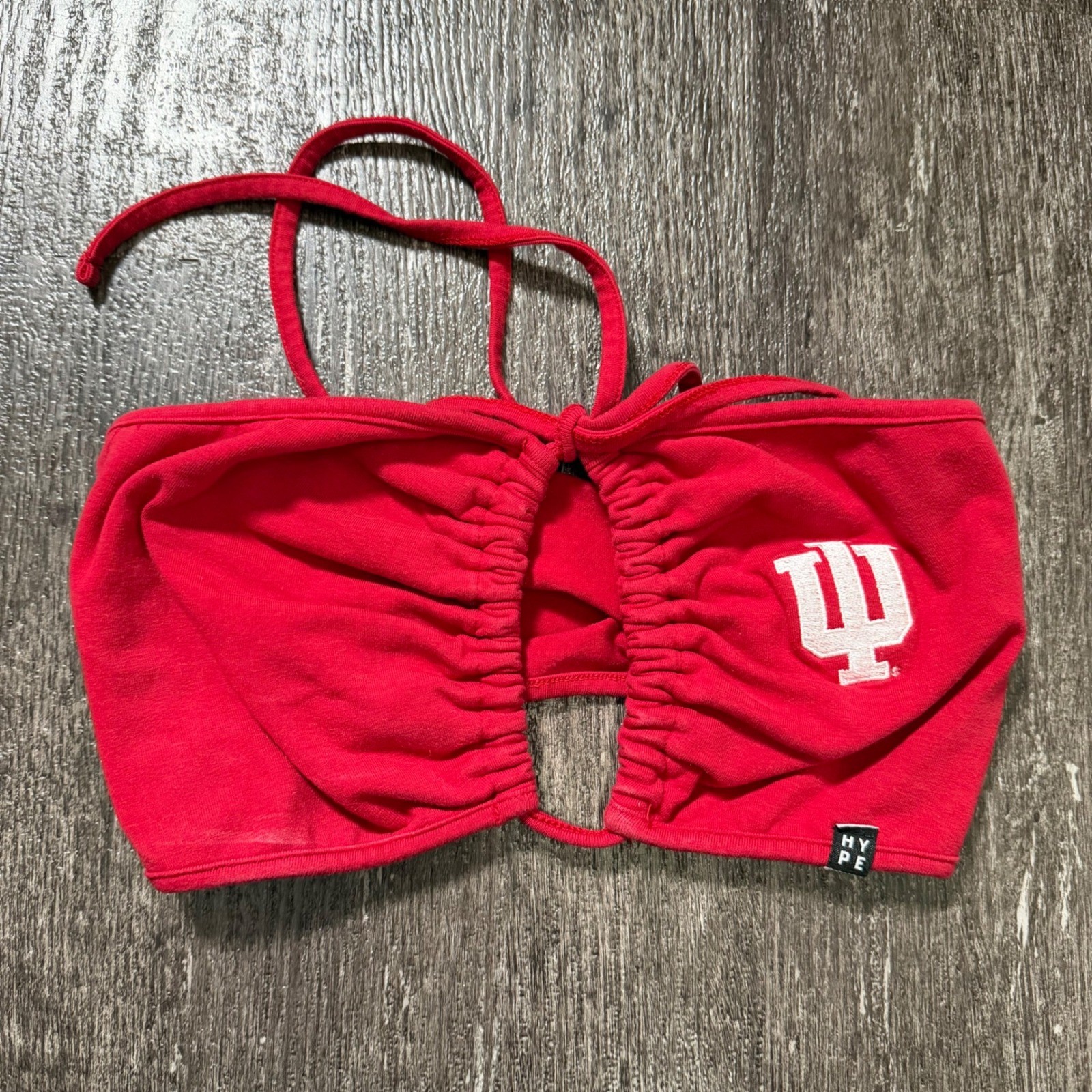 Hype and Vice Indiana University Tube Top Women Small Red Hoosiers Halter Cinch
