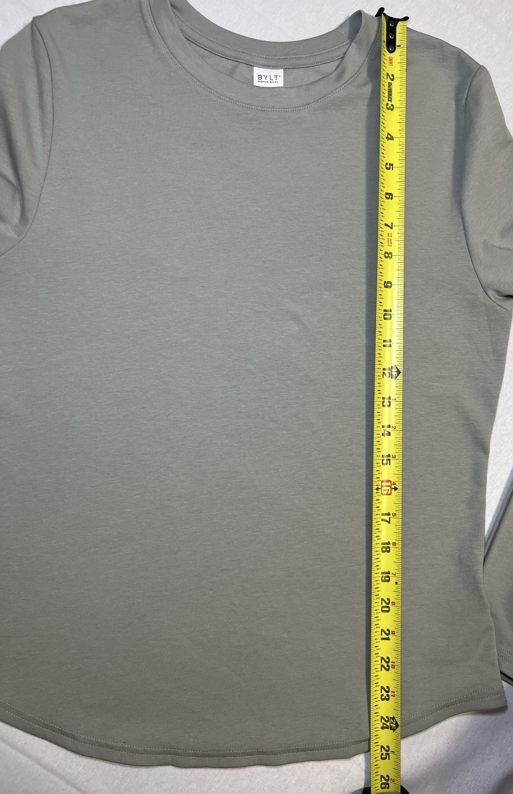 BYLT Premium Basics Drift Long Sleeve Top Willow Women’s Size Medium