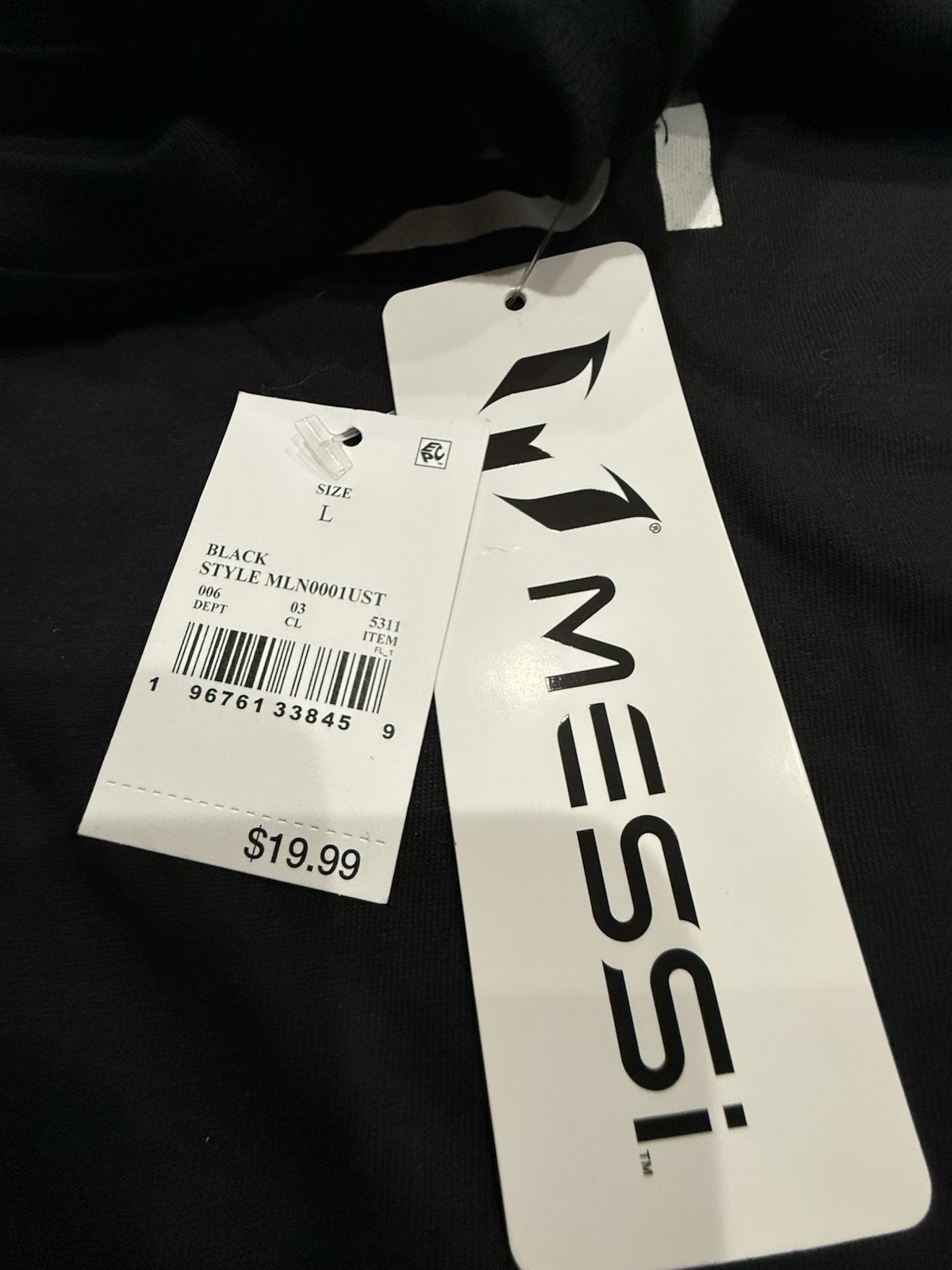 Messi Black Graphic T-Shirt/Crop Top | Ladies Size L | Pink 10 on Back | Soccer
