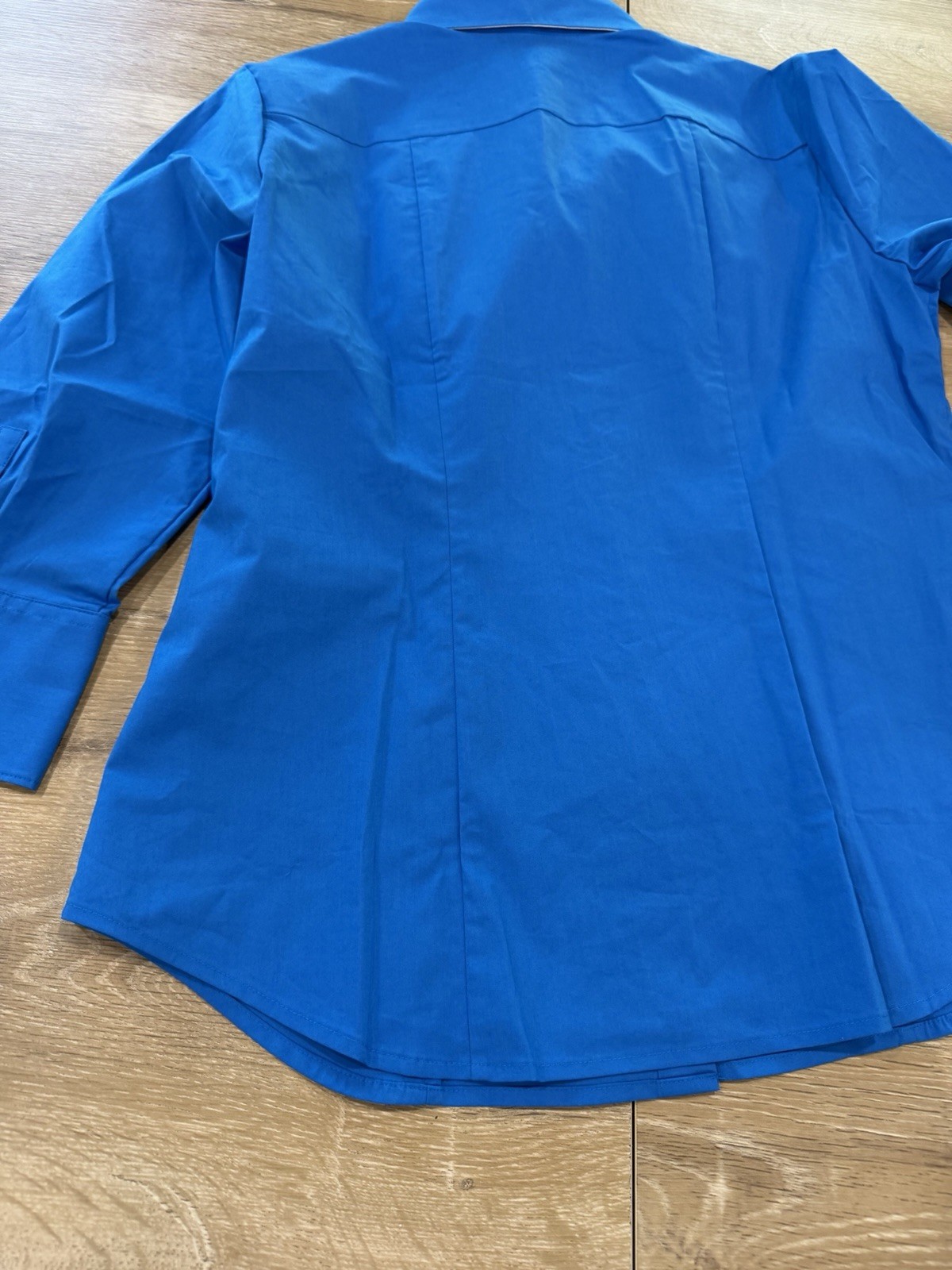 Hinson Wu Royal Blue Shirt Button Up Classic Size 8 NWOT Preppy