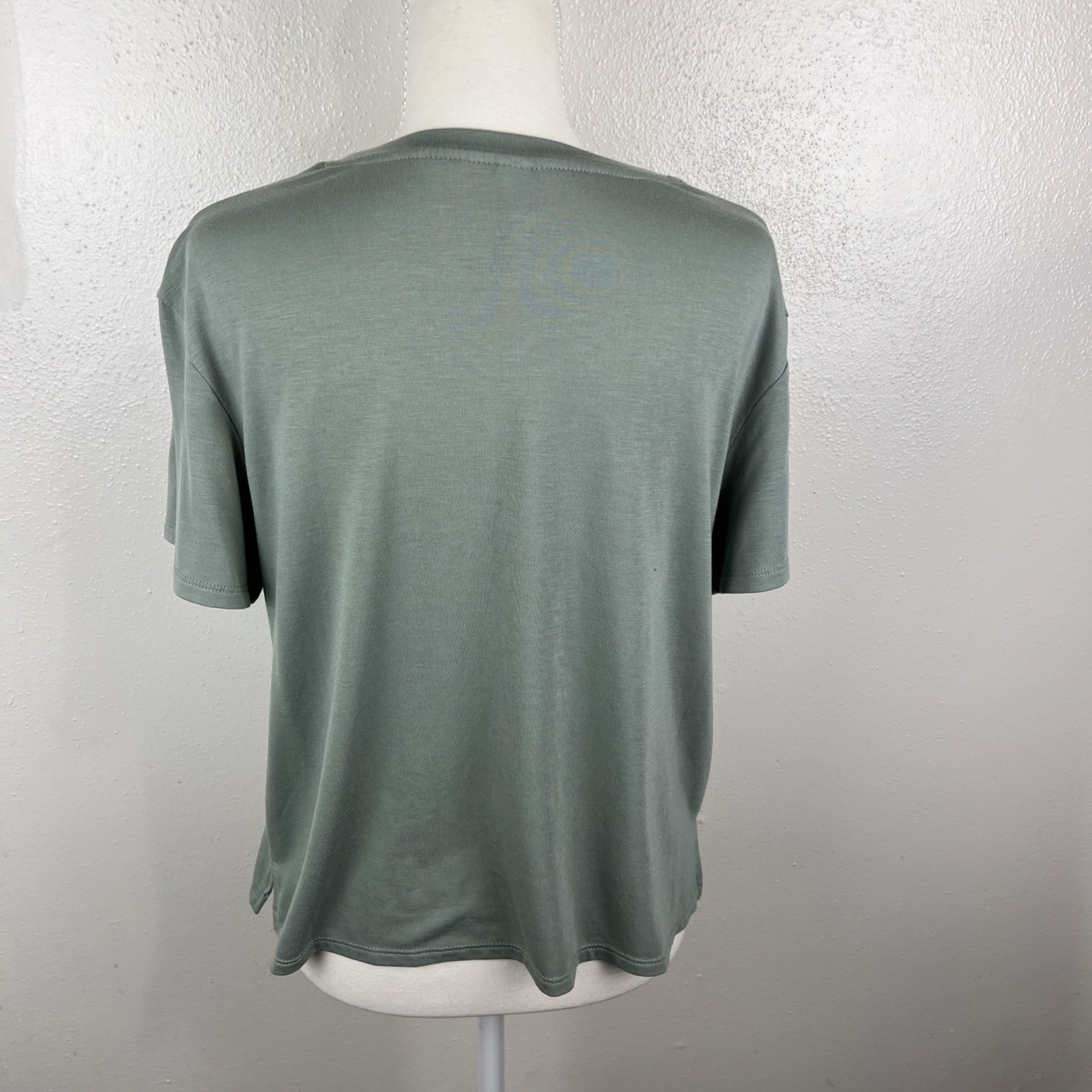 Auden Shirt Sleepwear Women Medium Green Short Sleeve Soft Knit Relaxed Lounge