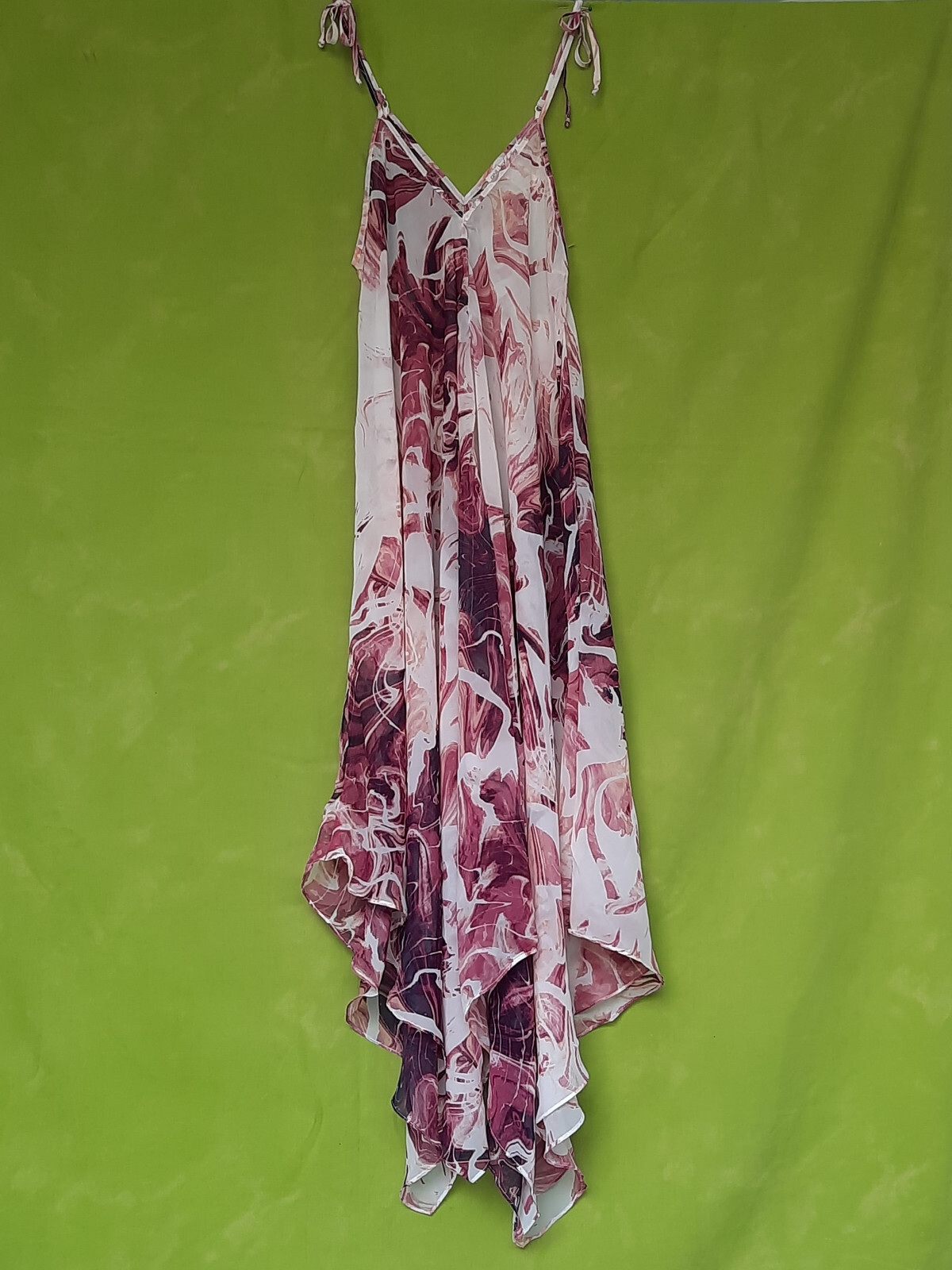 Linea Donatella Dress long women Size S marble Swirl Chiffon back to school NEW