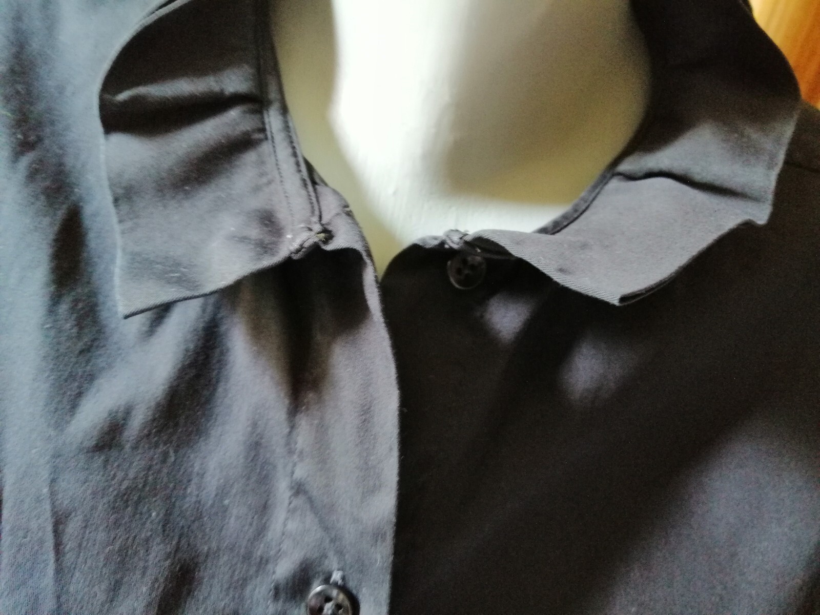 Jacques Black Blouse Size 38 Short Sleeve Elegant