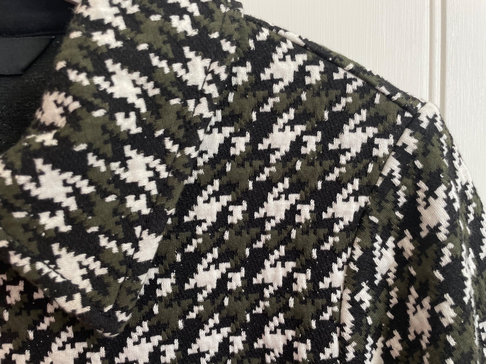 ME+EM TRAVEL TAILORING HOUNDSTOOTH JACQUARD PONTE JERSEY BOX TOP SIZE 10