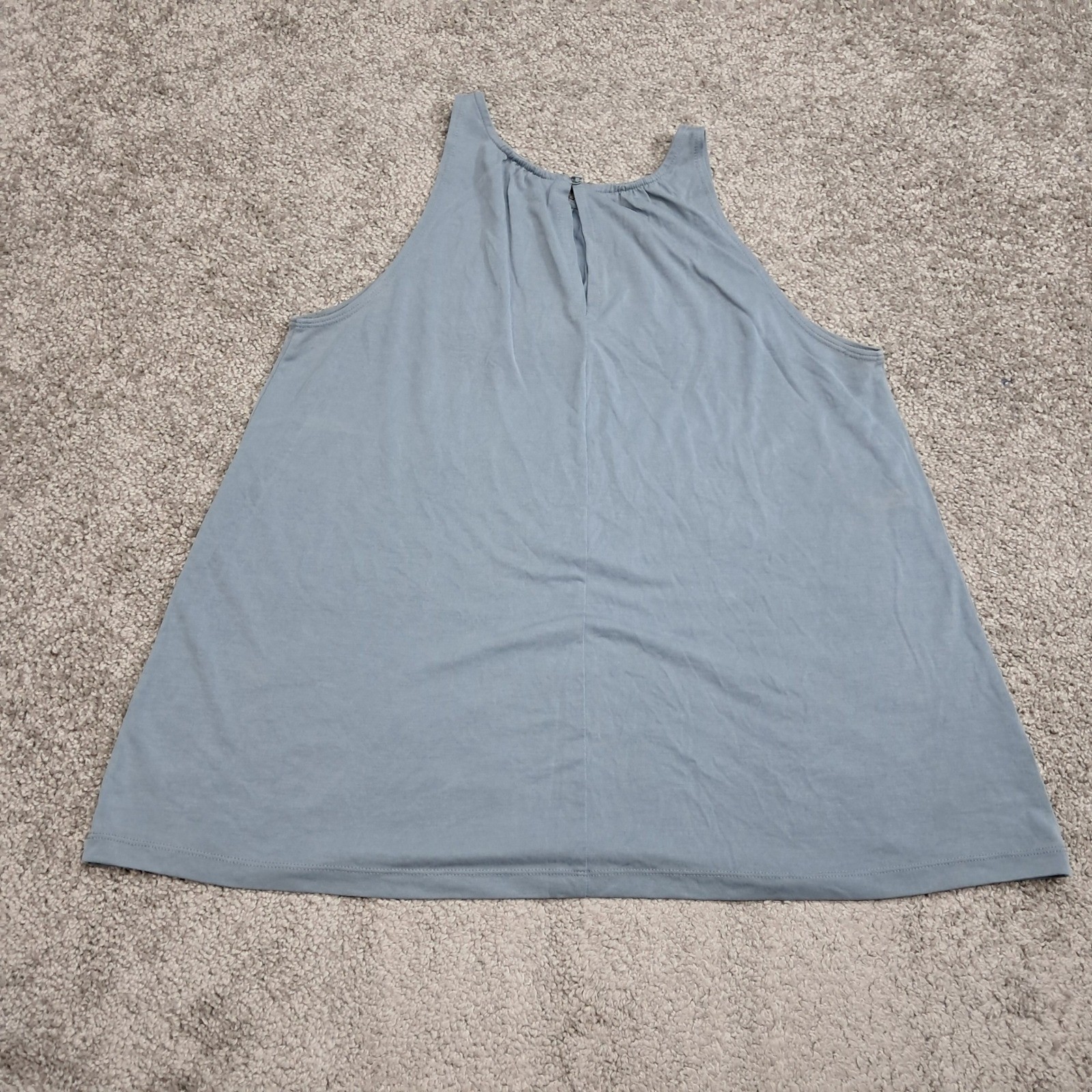 LOFT Outlet Womens Blue Modal Blend High Neck Sleeveless Tank Top Size M 495090