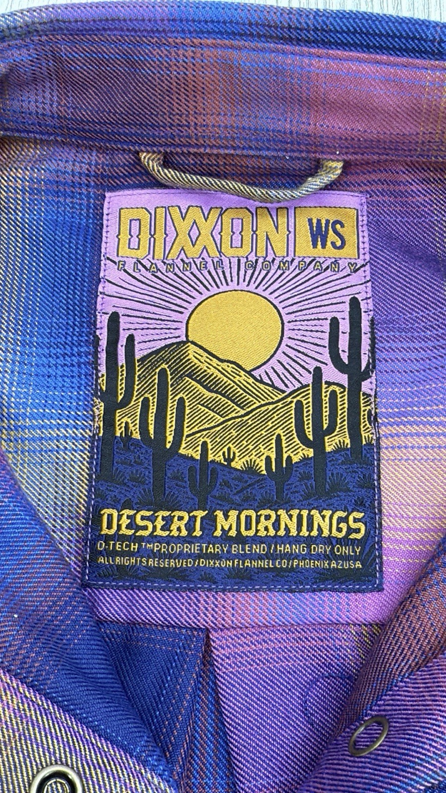 Dixxon “DESERT MORNINGS” Long Sleeve Flannel Shirt Size Small New NO Tags