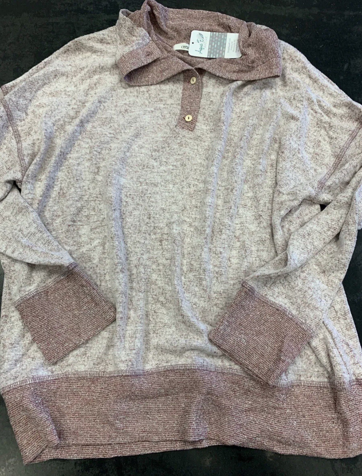 Cherish “Make It Exclusive” Top Pullover Brushed Jersey Size Large