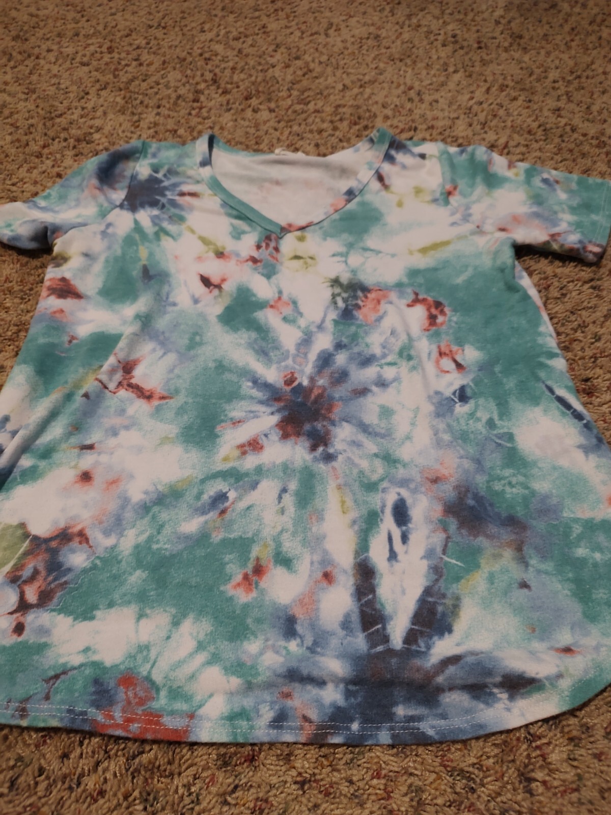 Bibi Ladies Top Short Sleeve Multicolored Pre Owned