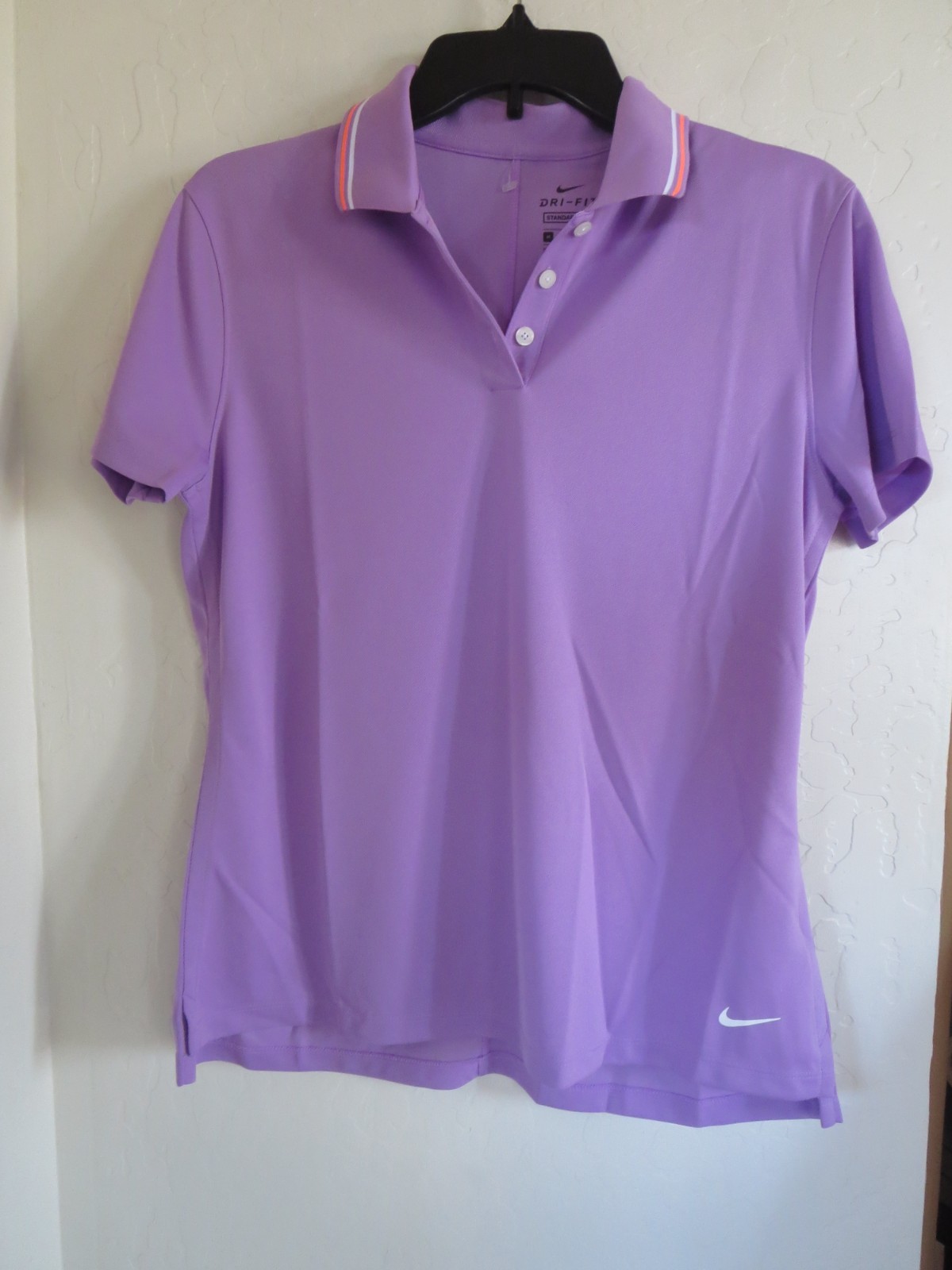 NIKE MOVE TO ZERO DRI FIT WOMEN SHORT SLEEVE GOLF POLO SHIRT, LILAC, MEDIUM, NWT