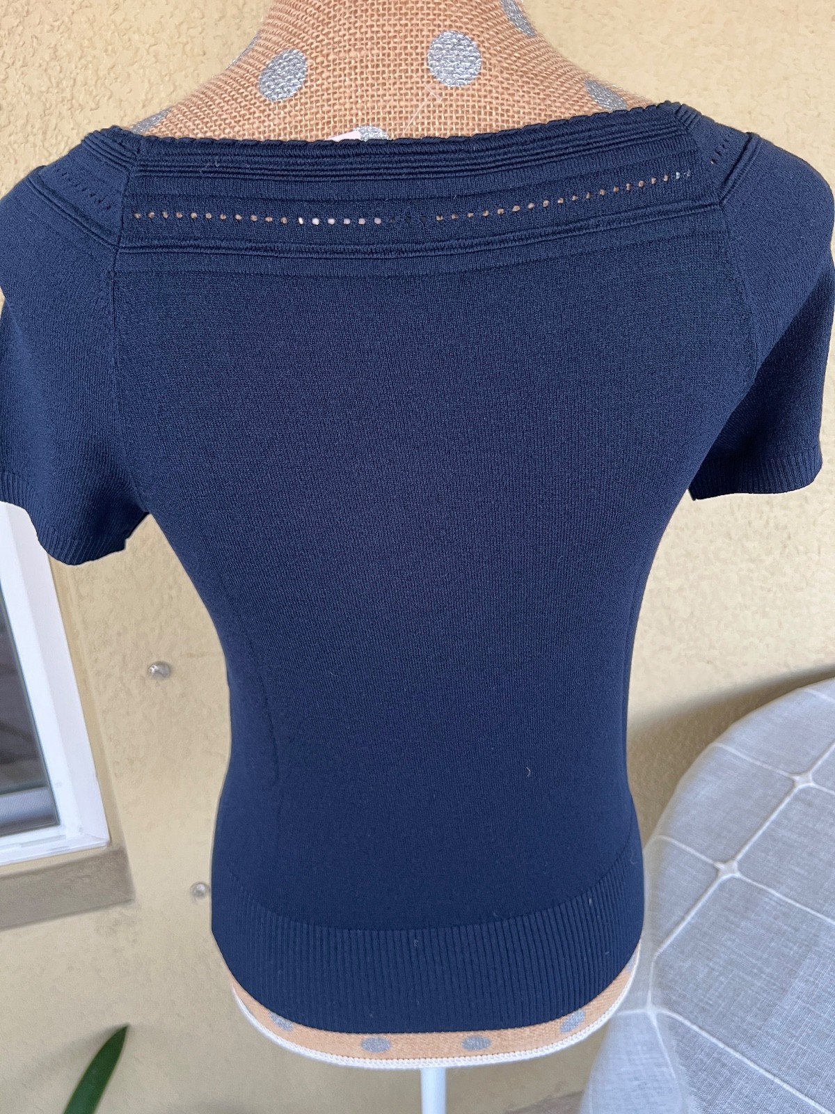 Ann Taylor Factory Petite light Short Sleeve MP 65% Rayon/35% Nylon 494332