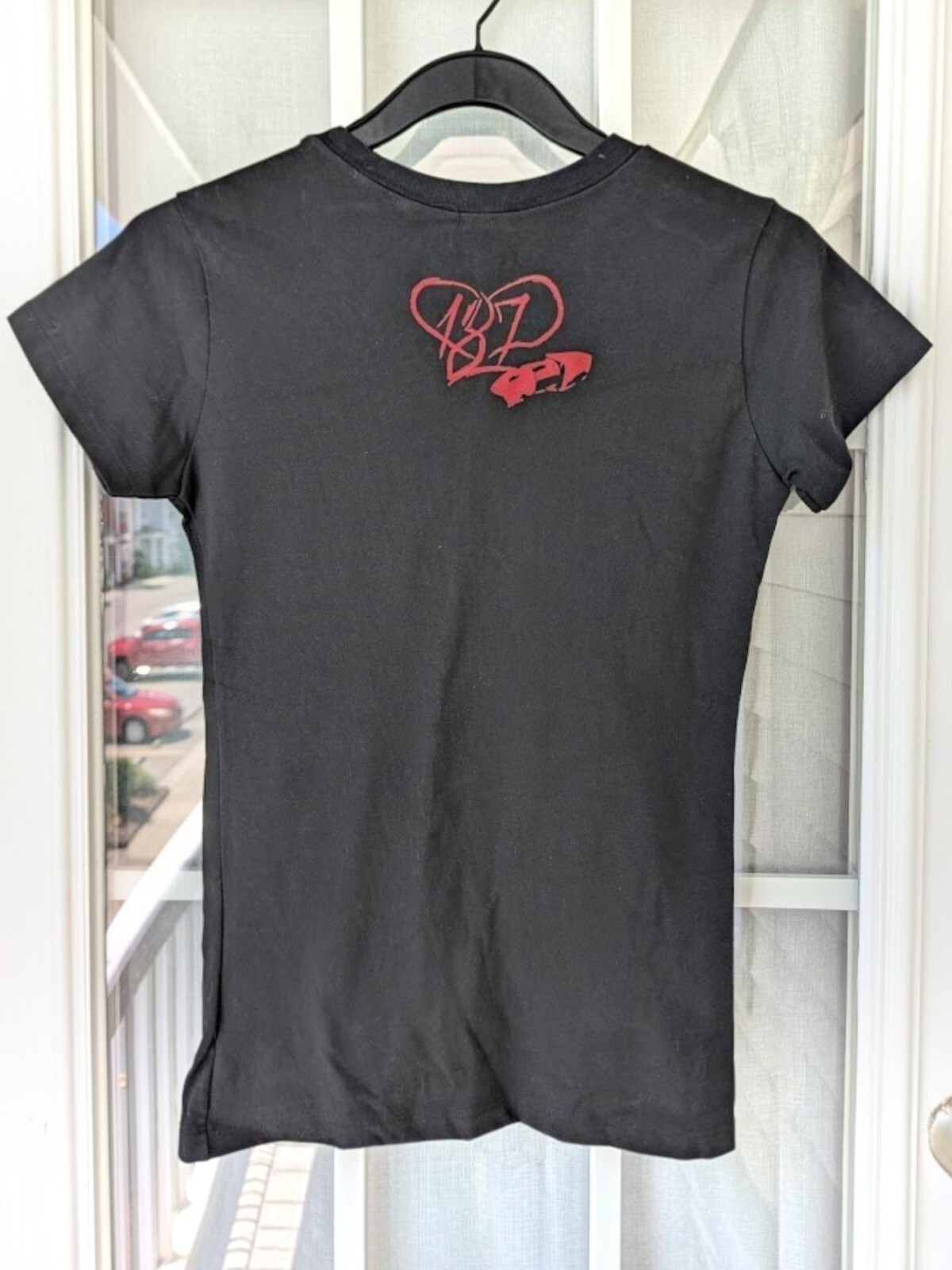 Vintage 187 Inc Tattoo Pinup Girl T-Shirt Womens M Black NWT Skater Y2K 16.5×26