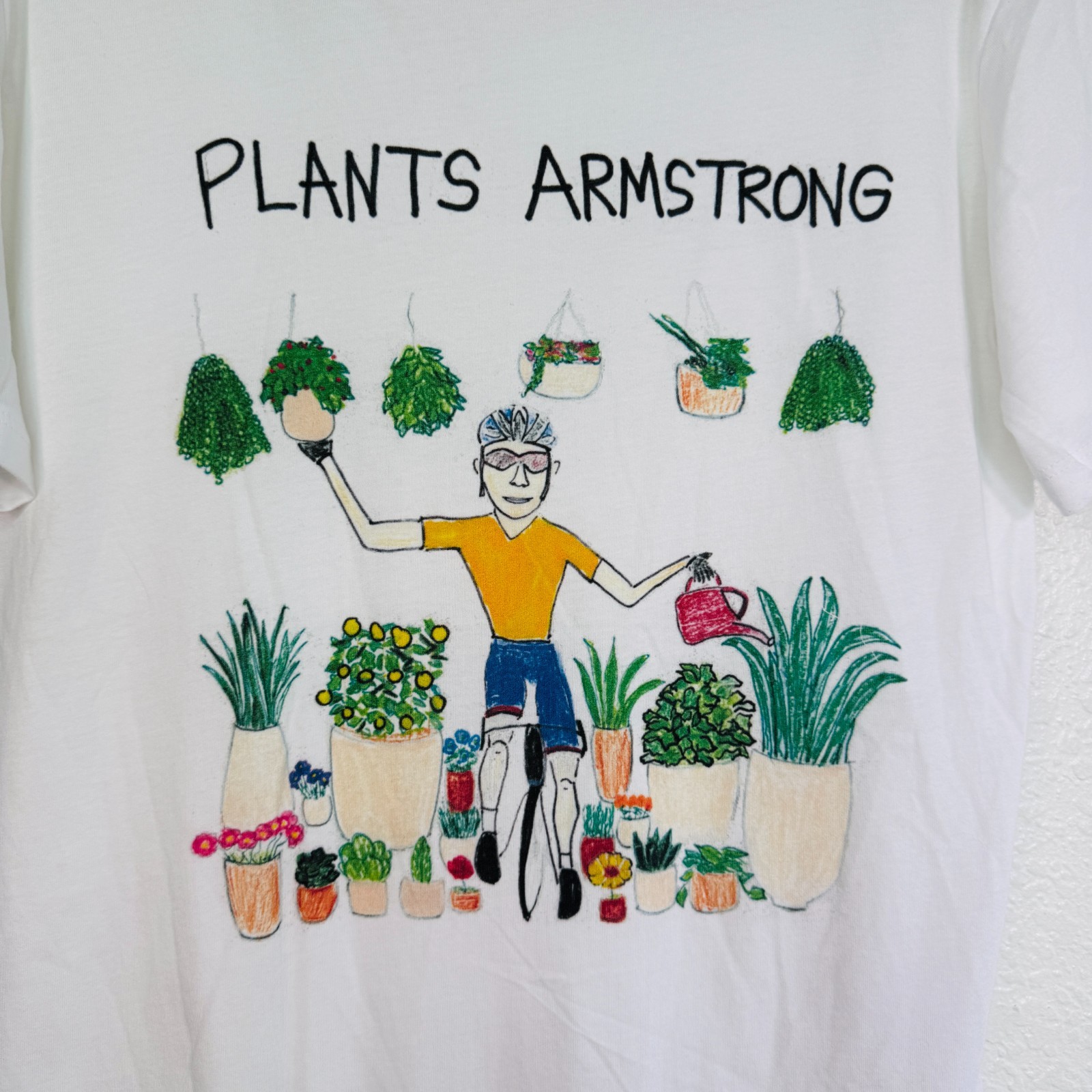 Unfortunate Portrait Shirt Womens Large Lance Armstrong Plants Art Funny Tee