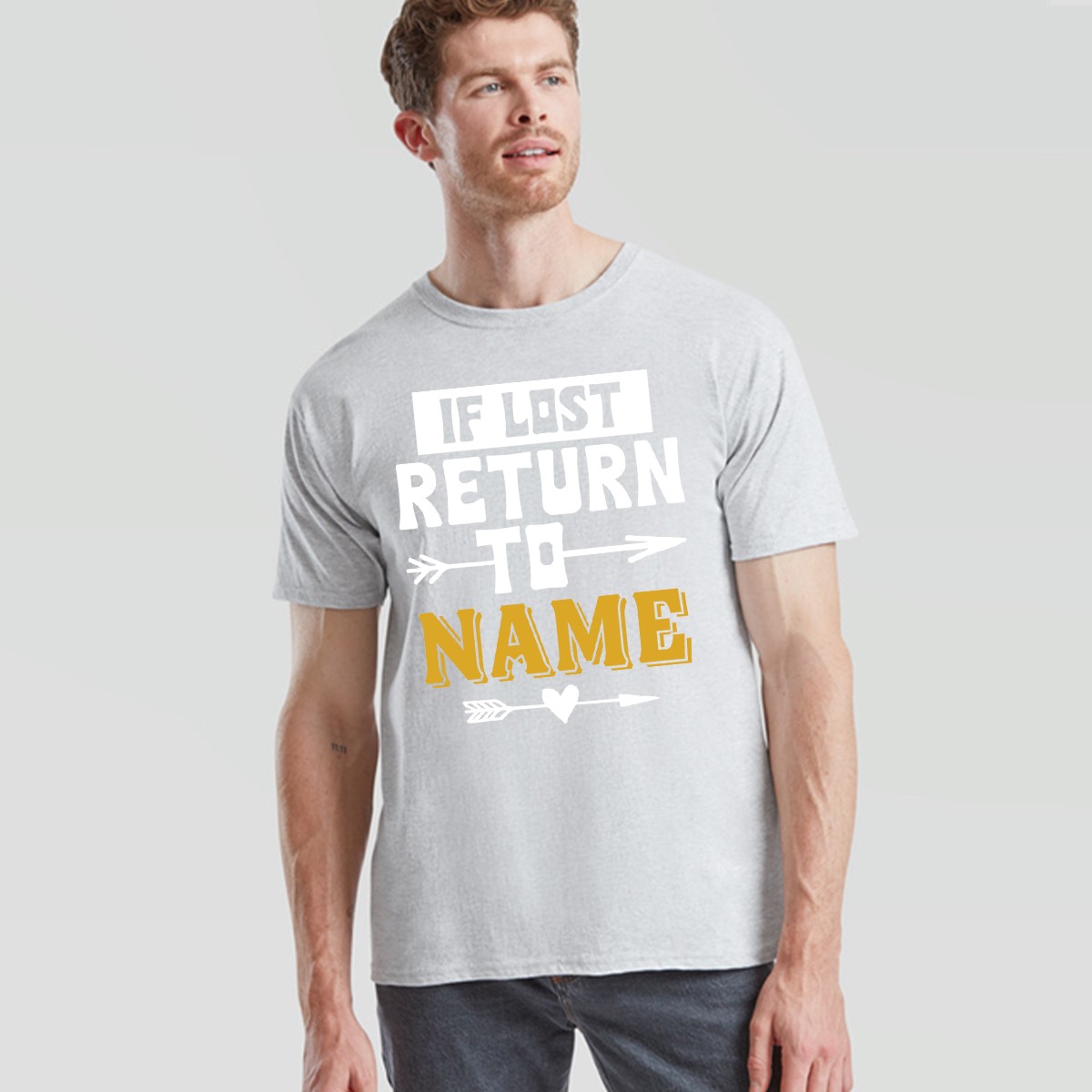 Personalised If Lost Unisex T Shirt Any Name Couple Friendship Valentines Gift