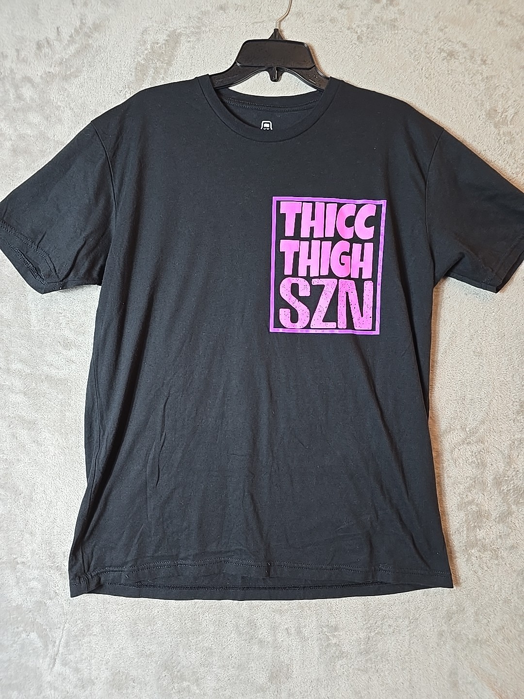 Thicc Thigh Keep You Warm At Night Women’s XL Black T-shirt