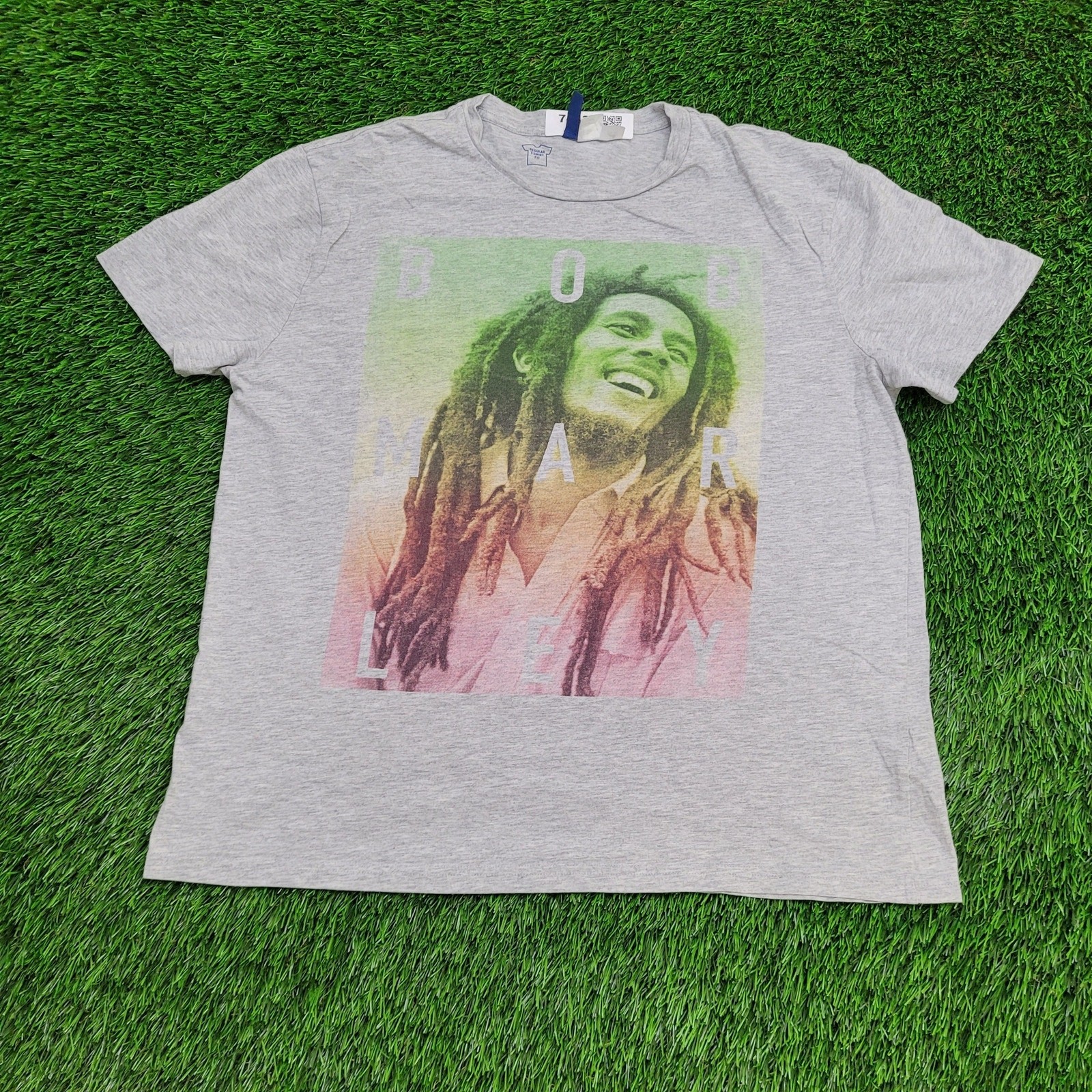 Bob-Marley Reggae T-Shirt Womens Large 22×25 Gray