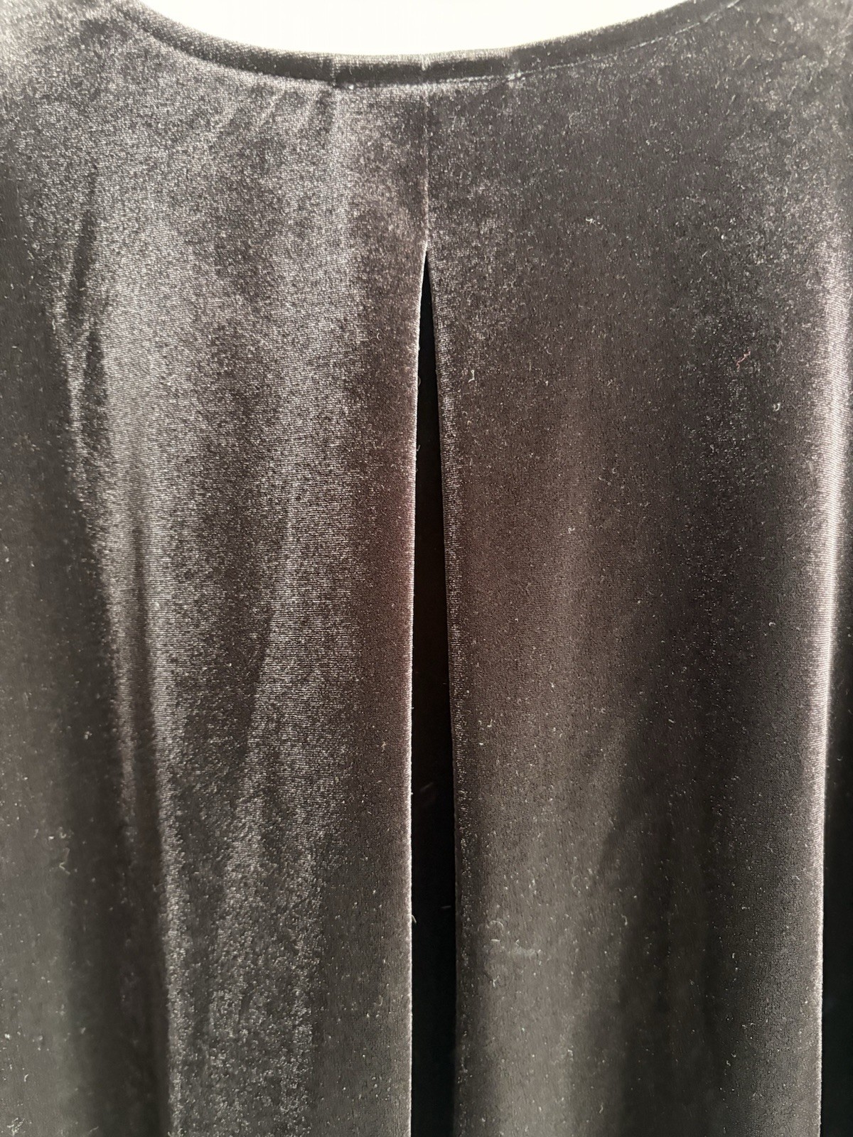 La Roque Blouse Velvet Original Women’s OS Bell Sleeve Black Velour High Low