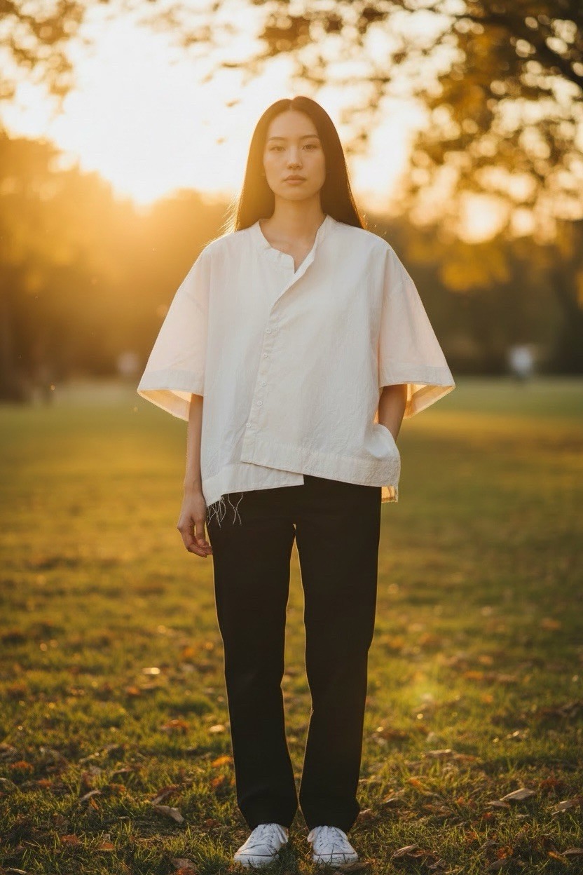 SÒN Made In Italy Cotton Poplin Boxy Shirt One Size Lagenlook Oversized